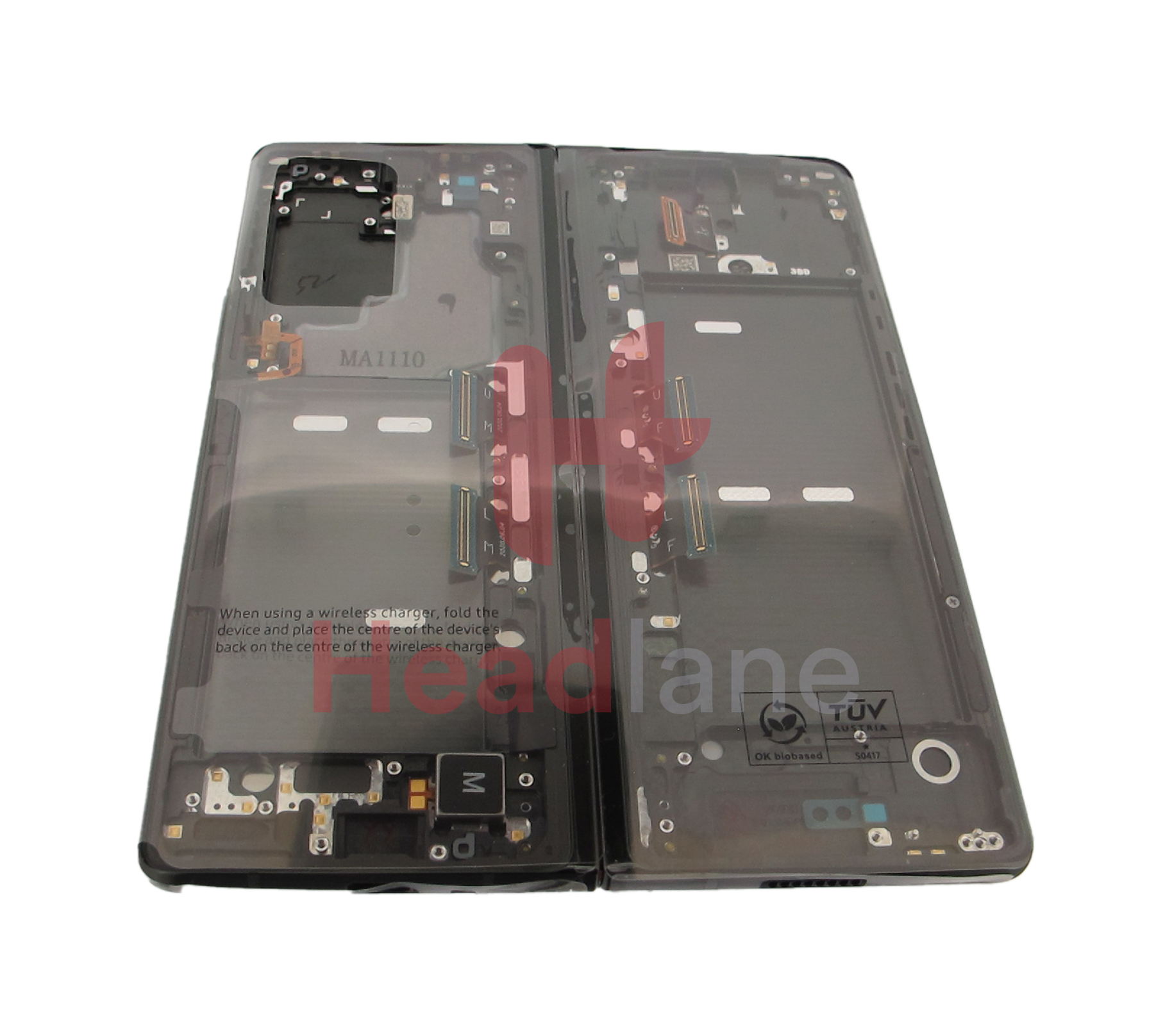 Samsung SM-F916 Galaxy Z Fold2 5G LCD Display / Screen + Touch - Mystic Black (Red Hinge)