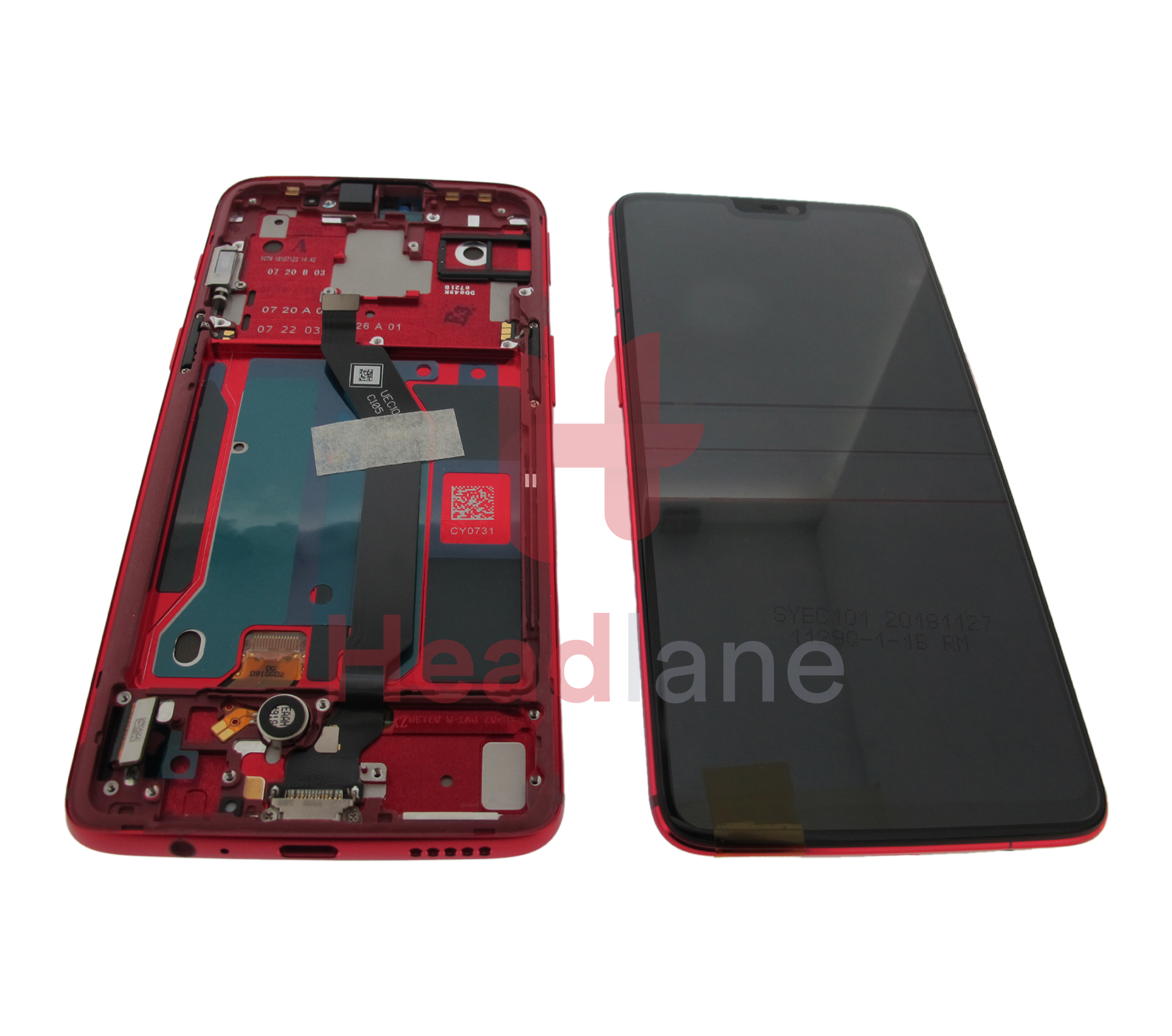 OnePlus 6 LCD Display / Screen + Touch - Red