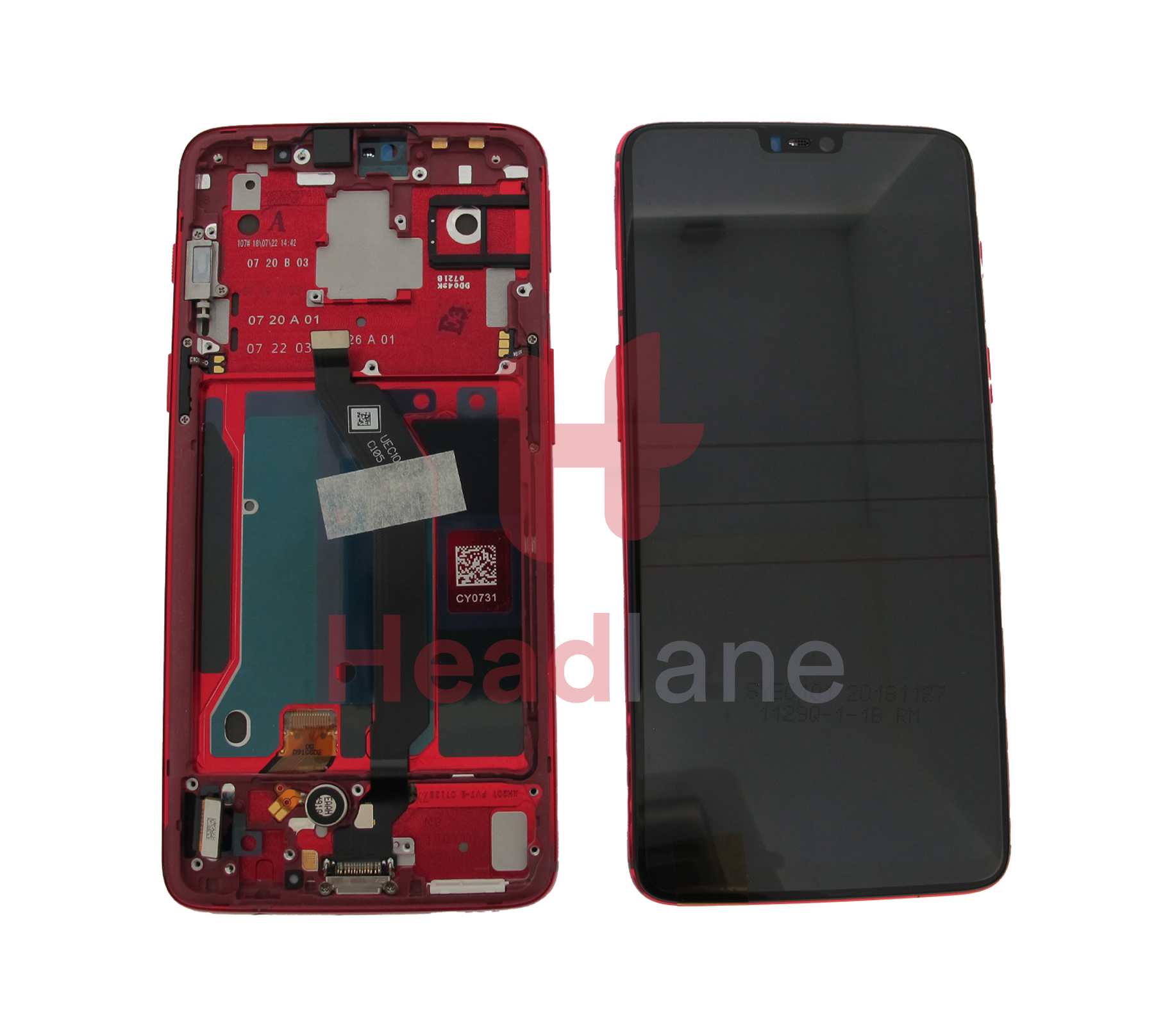 OnePlus 6 LCD Display / Screen + Touch - Red