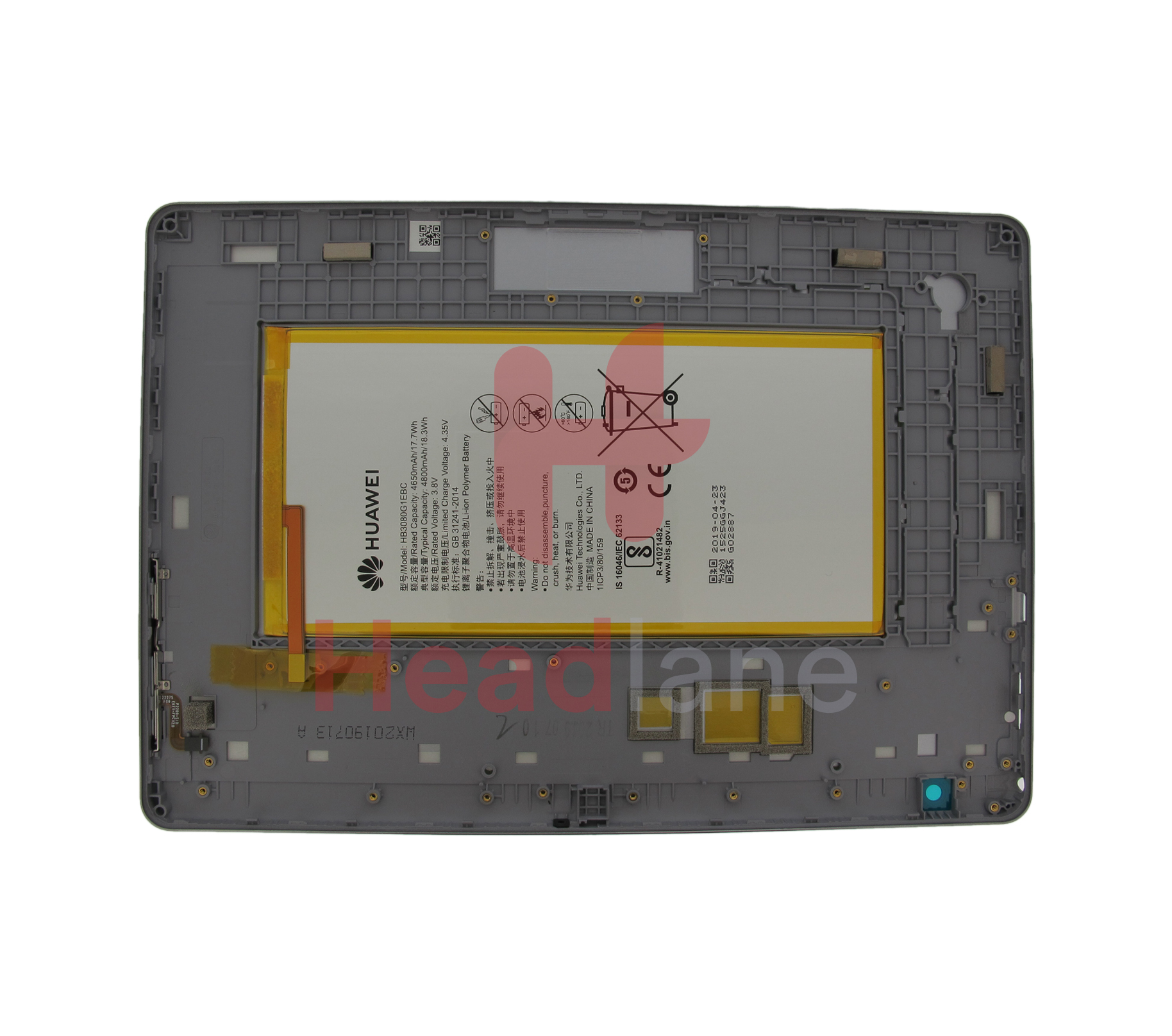 Huawei MediaPad T3 10&quot; Back / Battery Cover + Battery - Grey