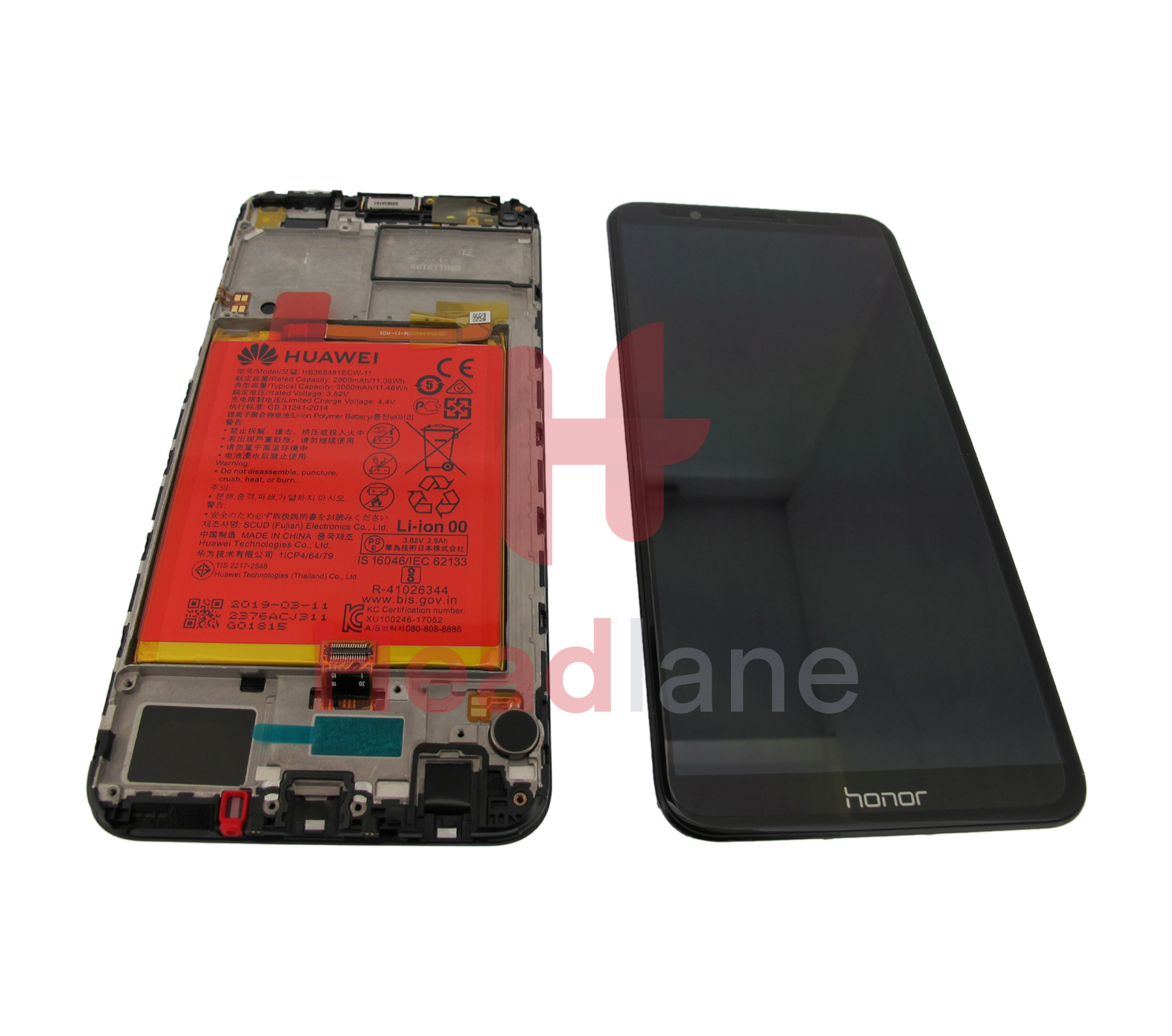 Huawei Honor 7C LCD Display / Screen + Touch + Battery - Black