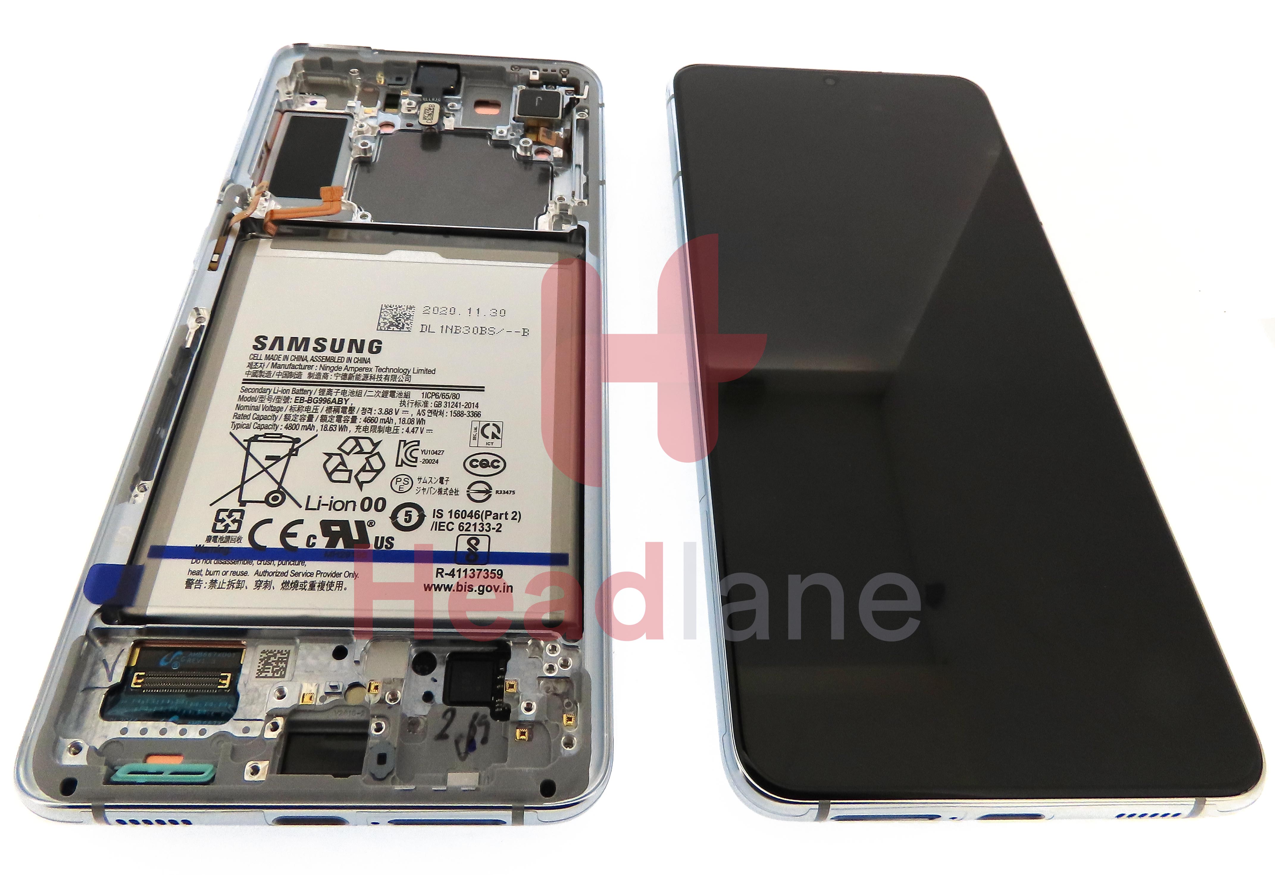 Samsung SM-G996 Galaxy S21+ 5G LCD Display / Screen + Touch + Battery - Phantom Silver