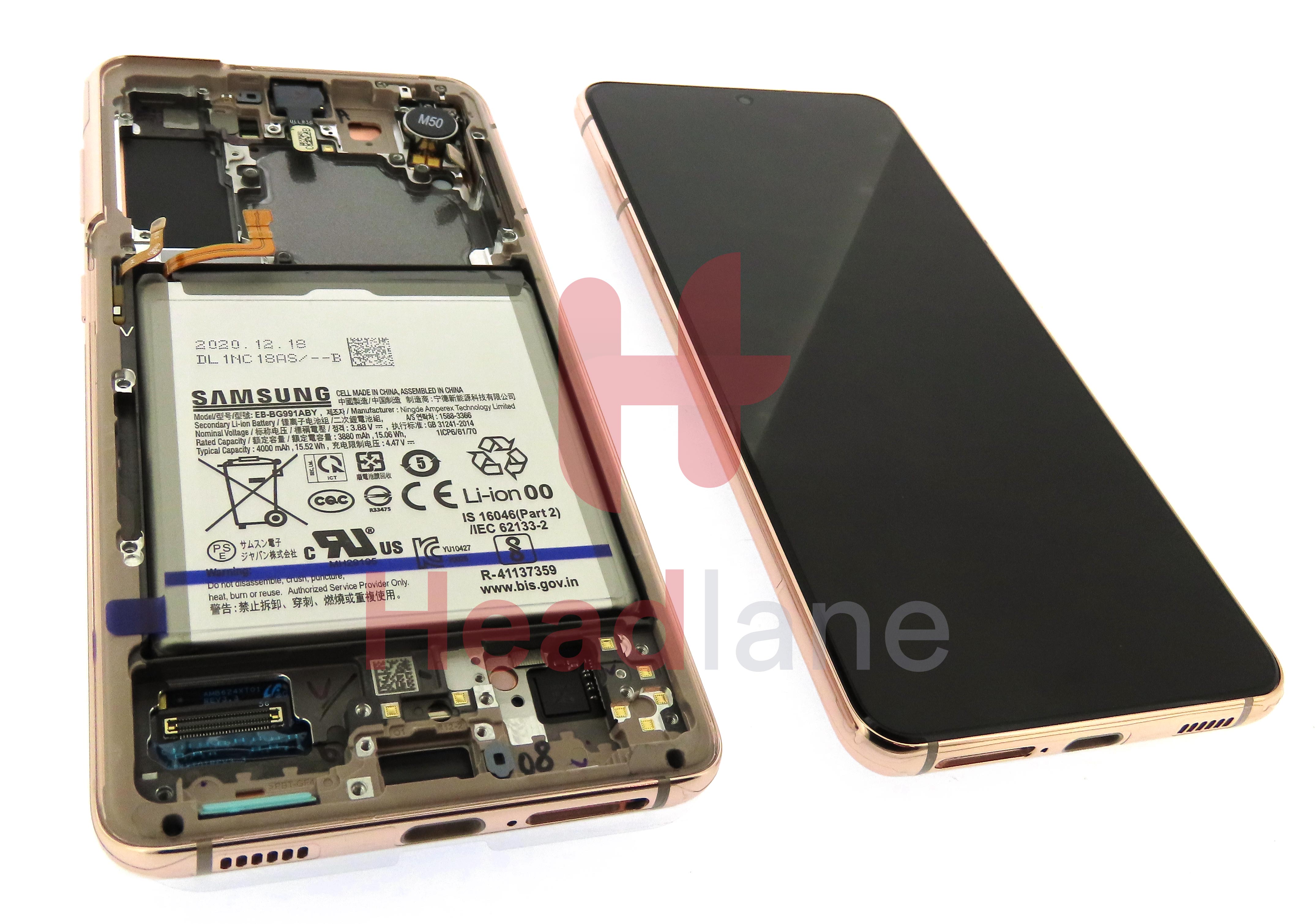 Samsung SM-G991 Galaxy S21 5G LCD Display / Screen + Touch + Battery - Phantom Violet