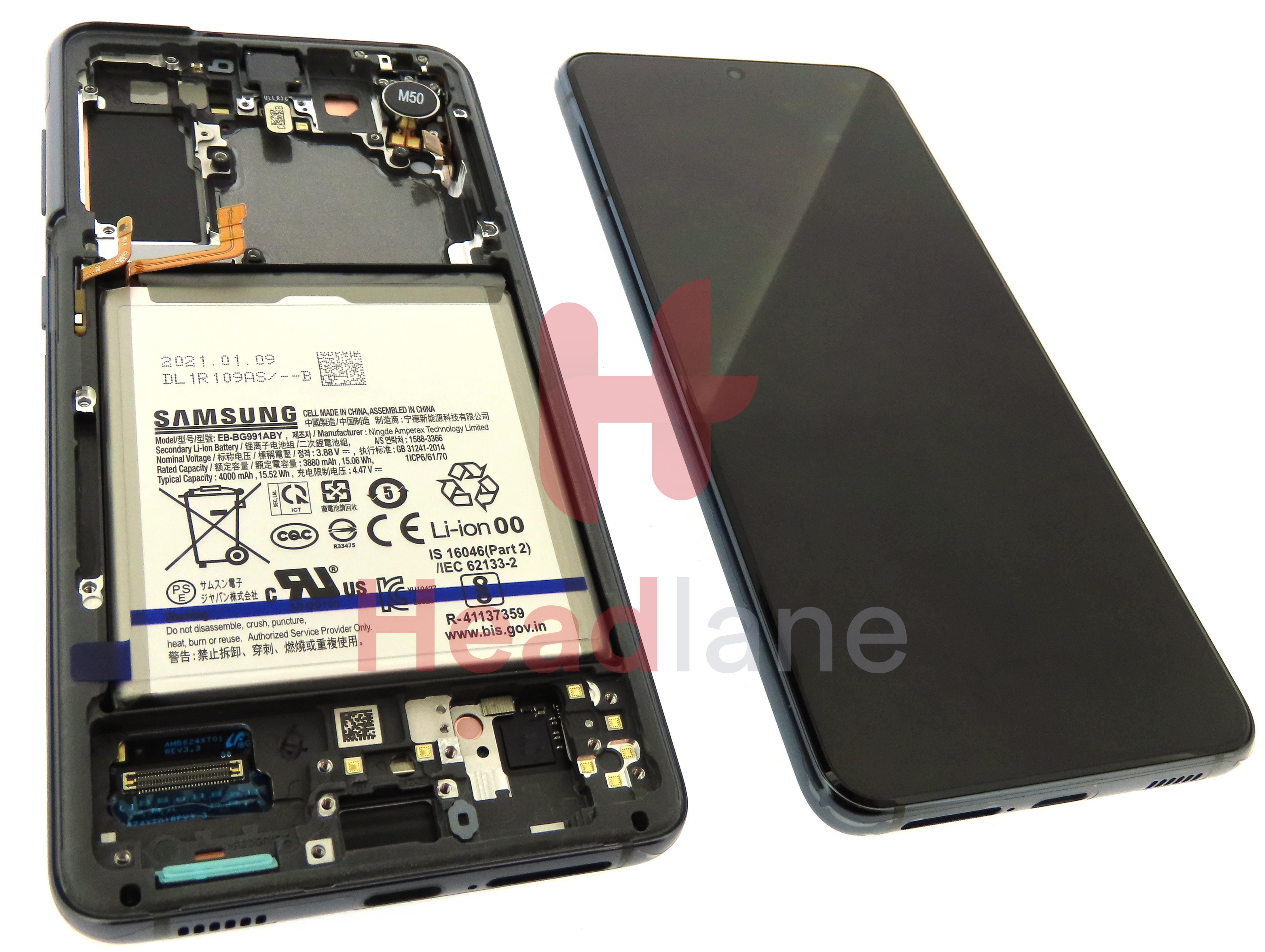 Samsung SM-G991 Galaxy S21 5G LCD Display / Screen + Touch + Battery - Phantom Grey