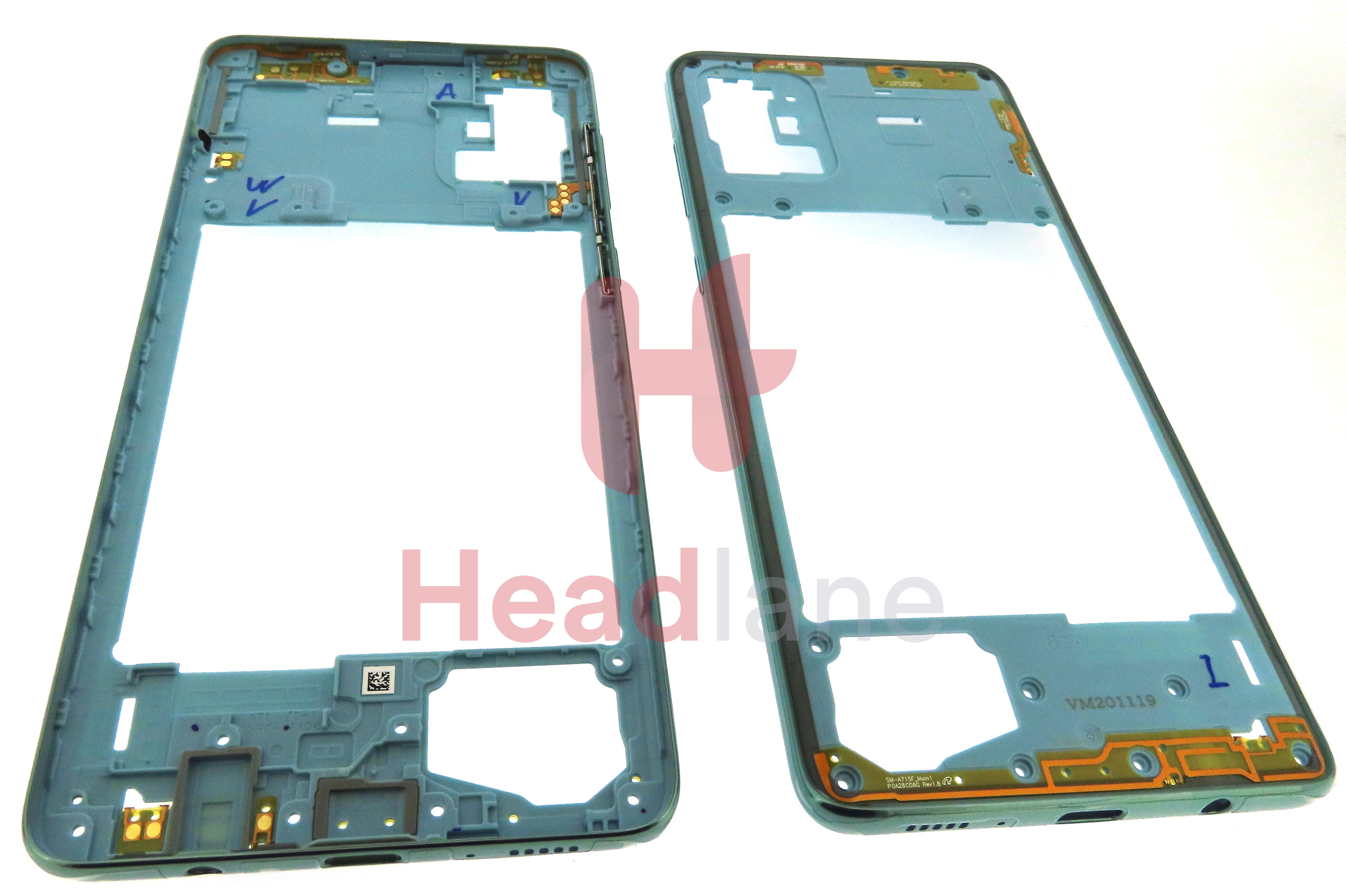 Samsung SM-A715 Galaxy A71 Middle Cover / Chassis - Blue