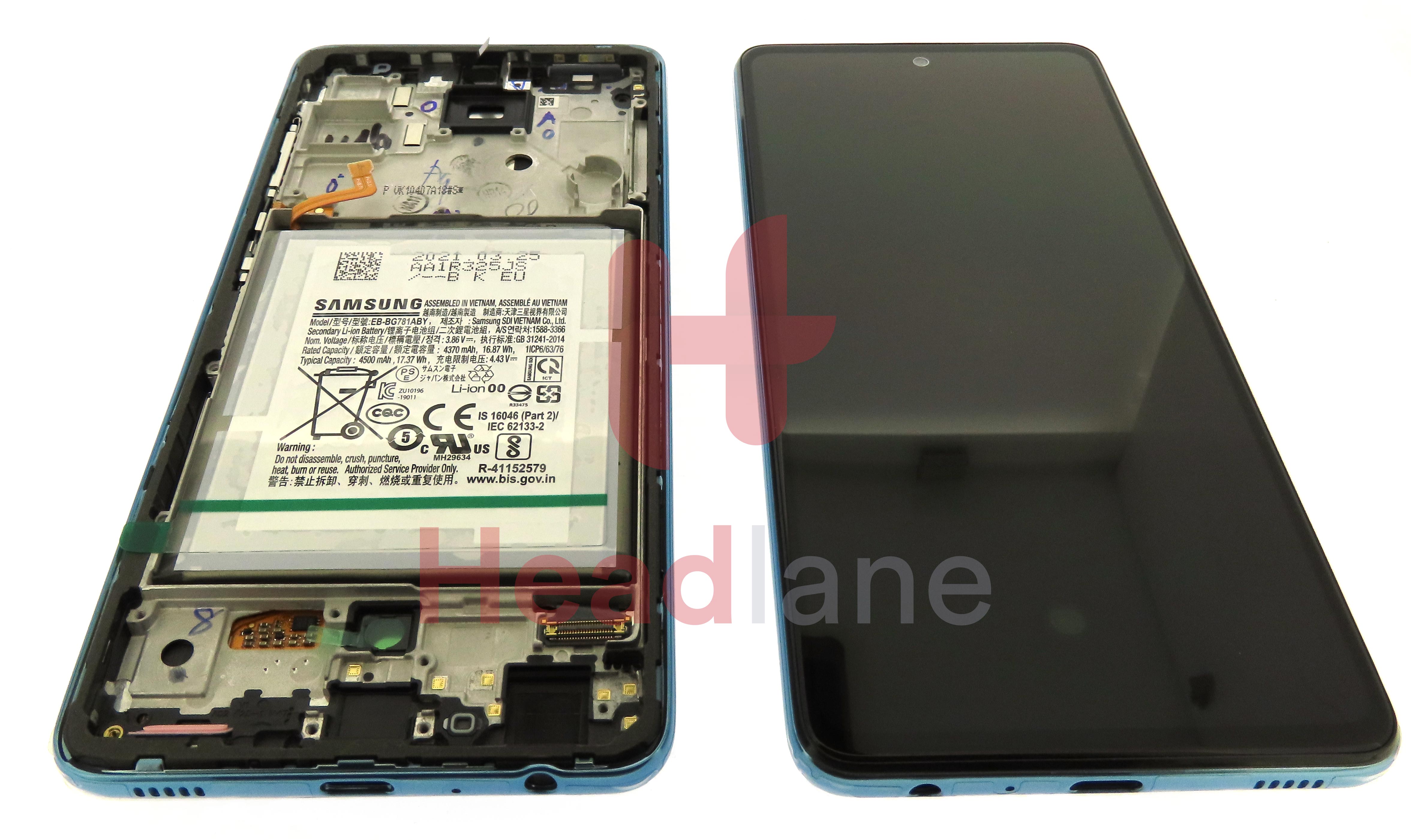 Samsung SM-A525 A526 Galaxy A52 4G A52 5G LCD Display / Screen + Touch + Battery - Blue