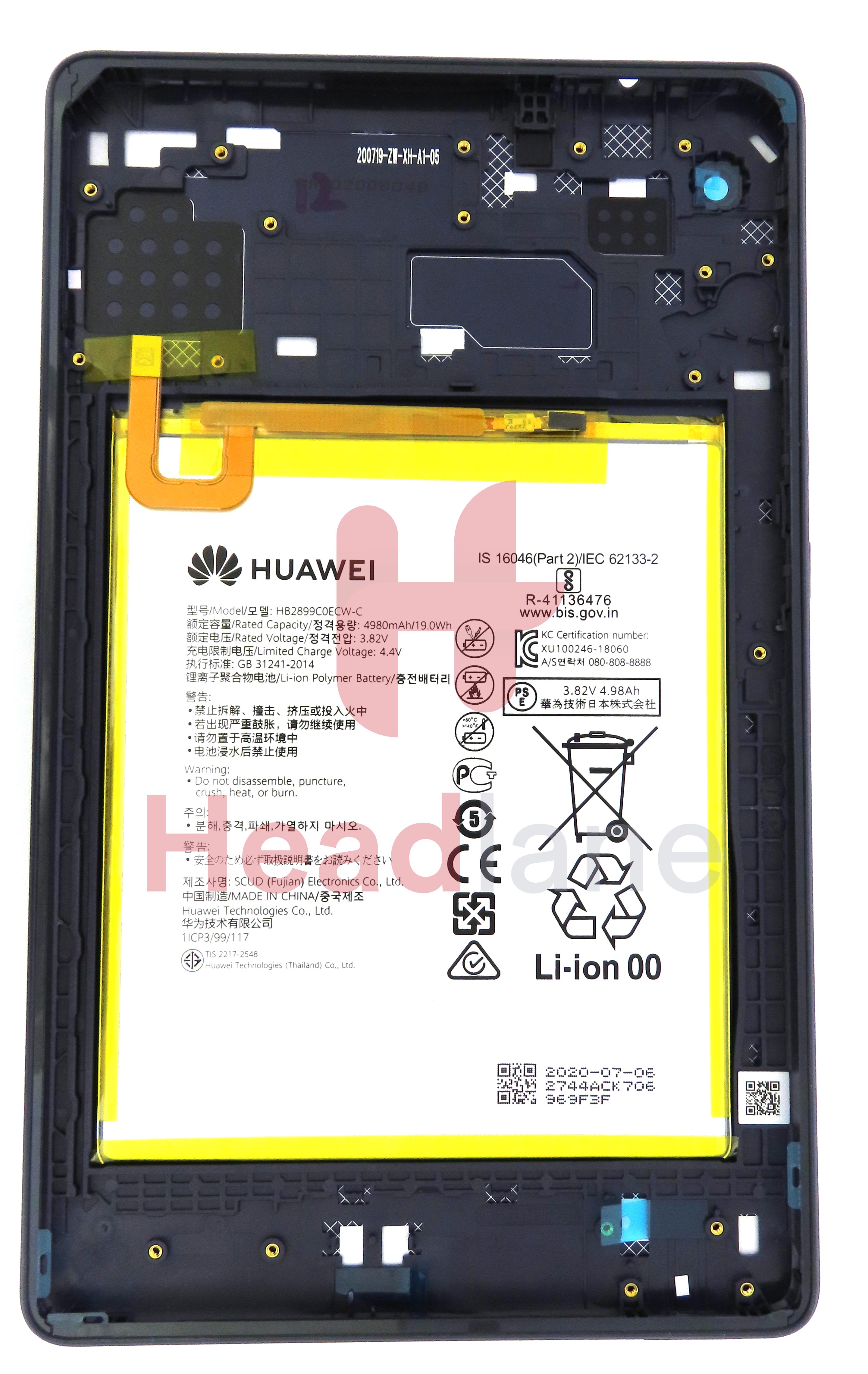 Huawei MatePad T8 (WiFi) Back / Battery Cover + Battery - Deepsea Blue