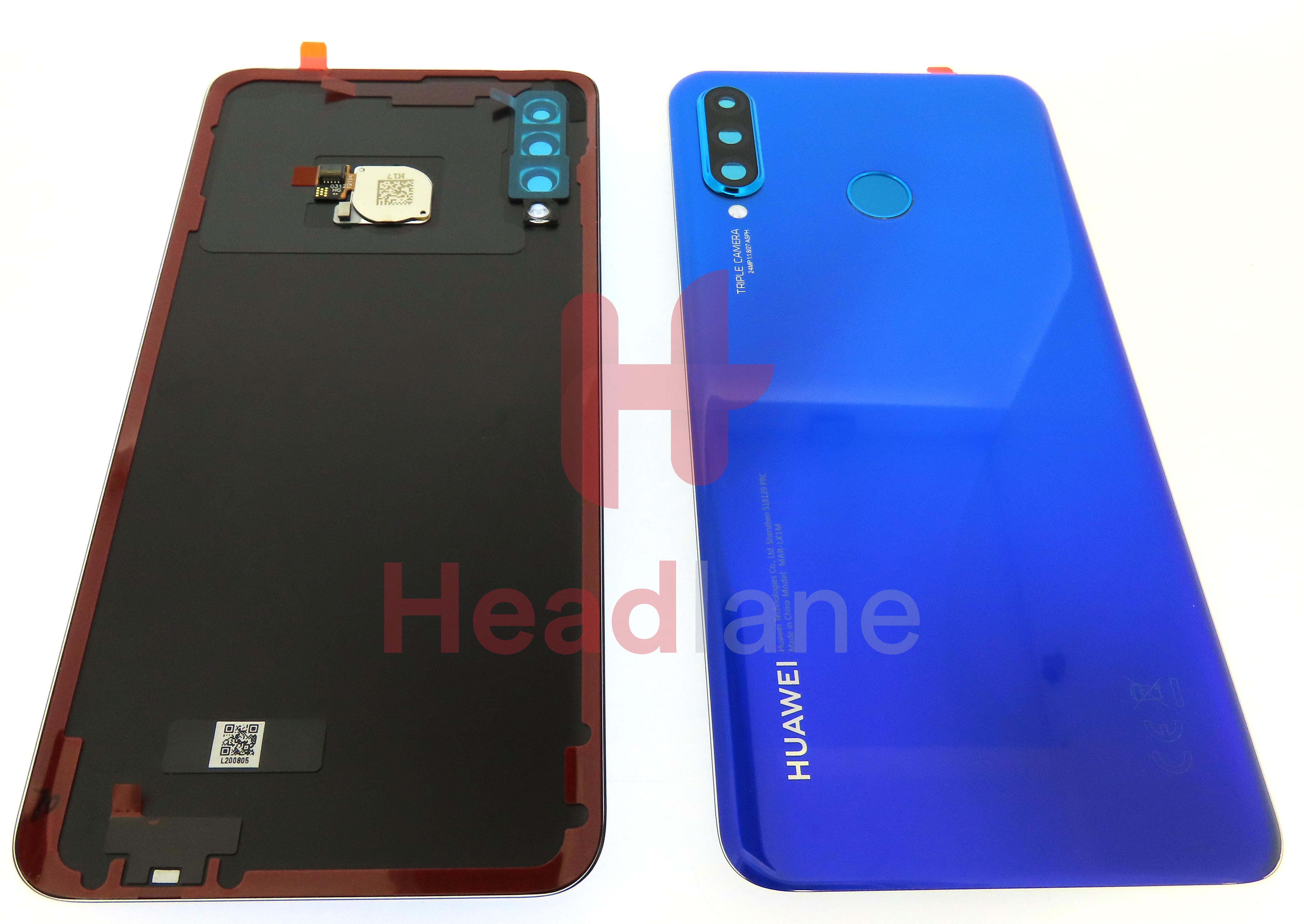 Huawei P30 Lite Back / Battery Cover + Fingerprint Sensor - Blue (24MP Rear Camera)