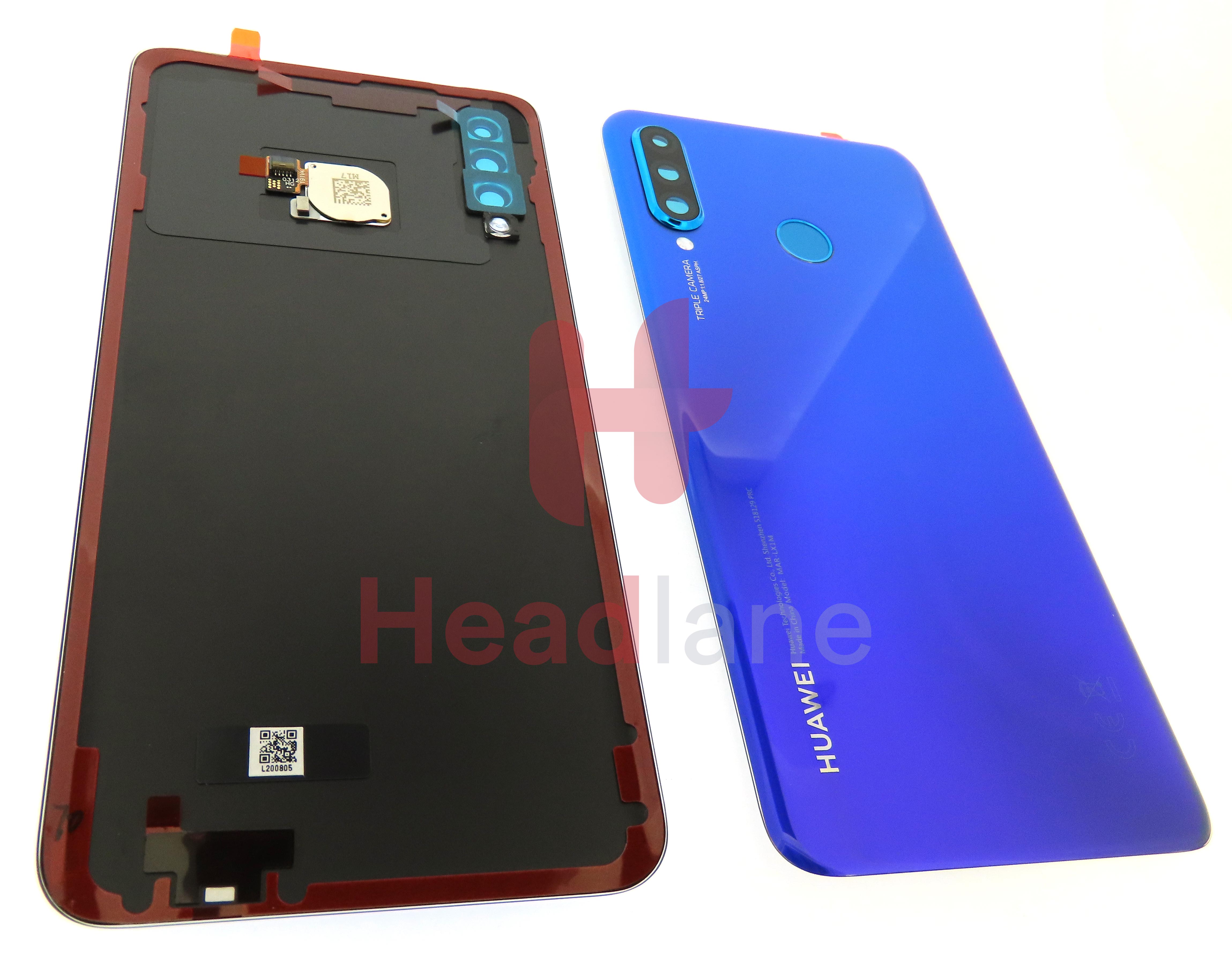 Huawei P30 Lite Back / Battery Cover + Fingerprint Sensor - Blue (24MP Rear Camera)