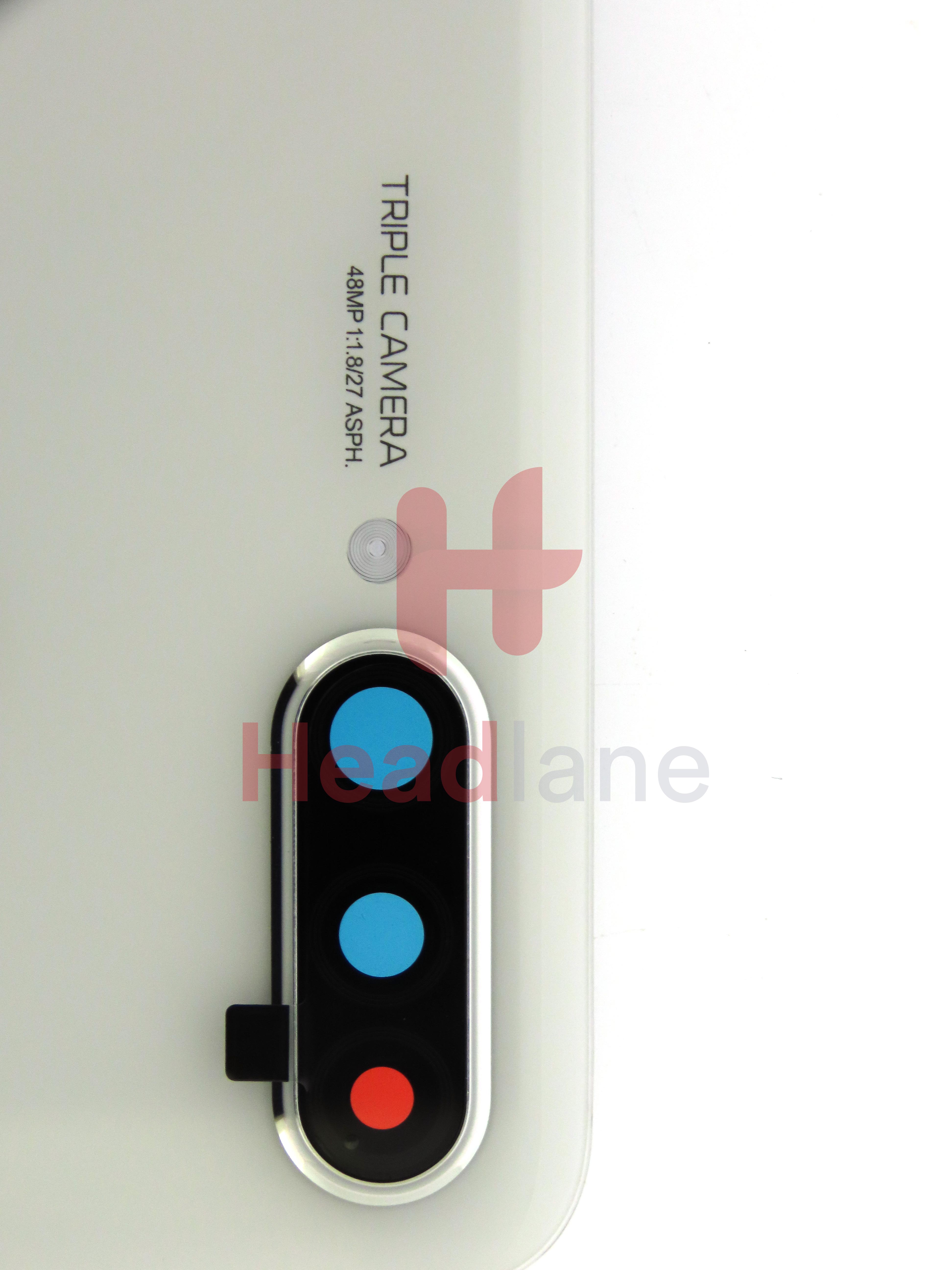 Huawei P30 Lite Back / Battery Cover + Fingerprint Sensor - Pearl White (MAR-LX1A 48MP Rear Camera)