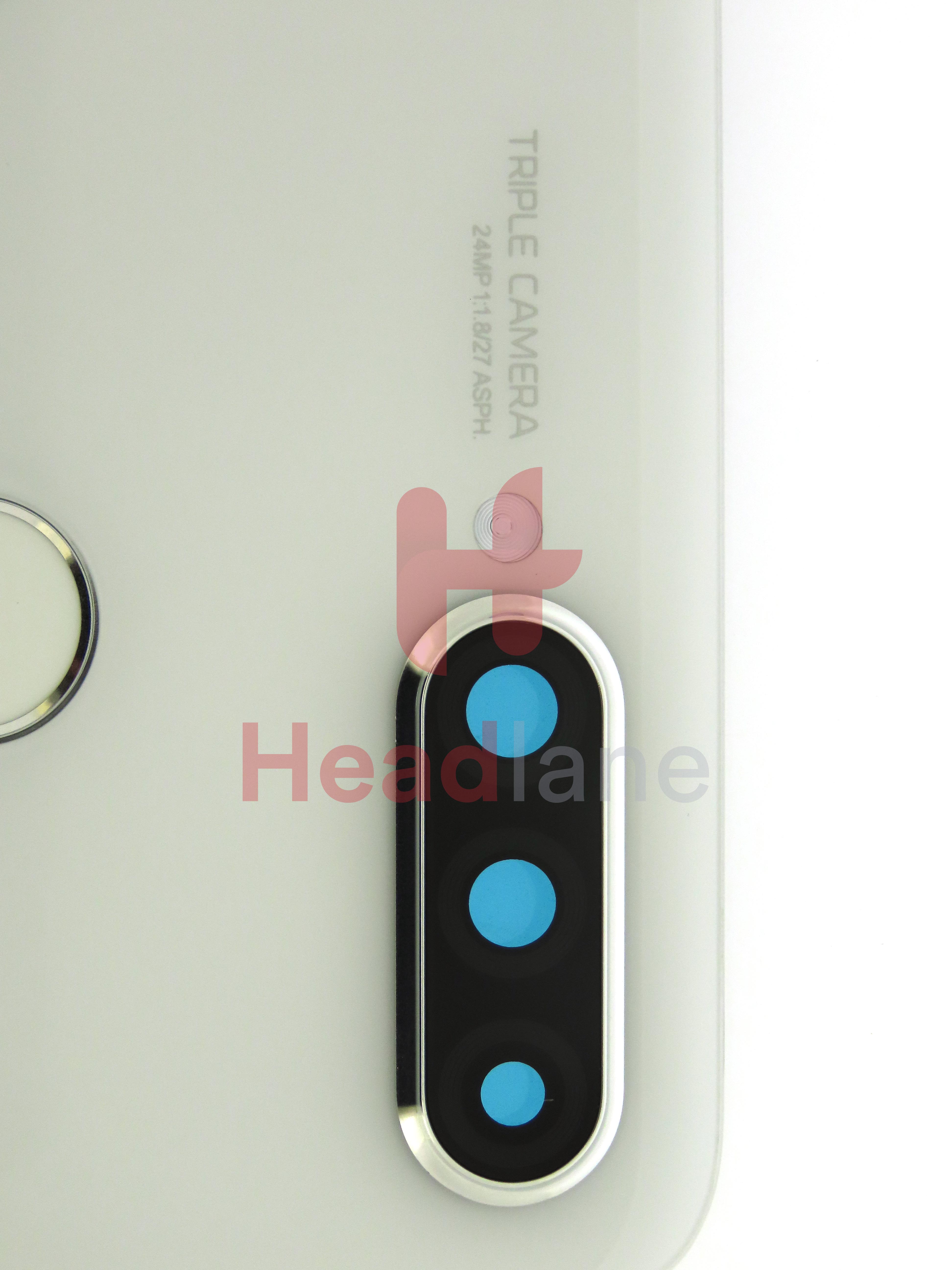 Huawei P30 Lite Back / Battery Cover + Fingerprint Sensor - White (MAR-LX1M 24MP Rear Camera)