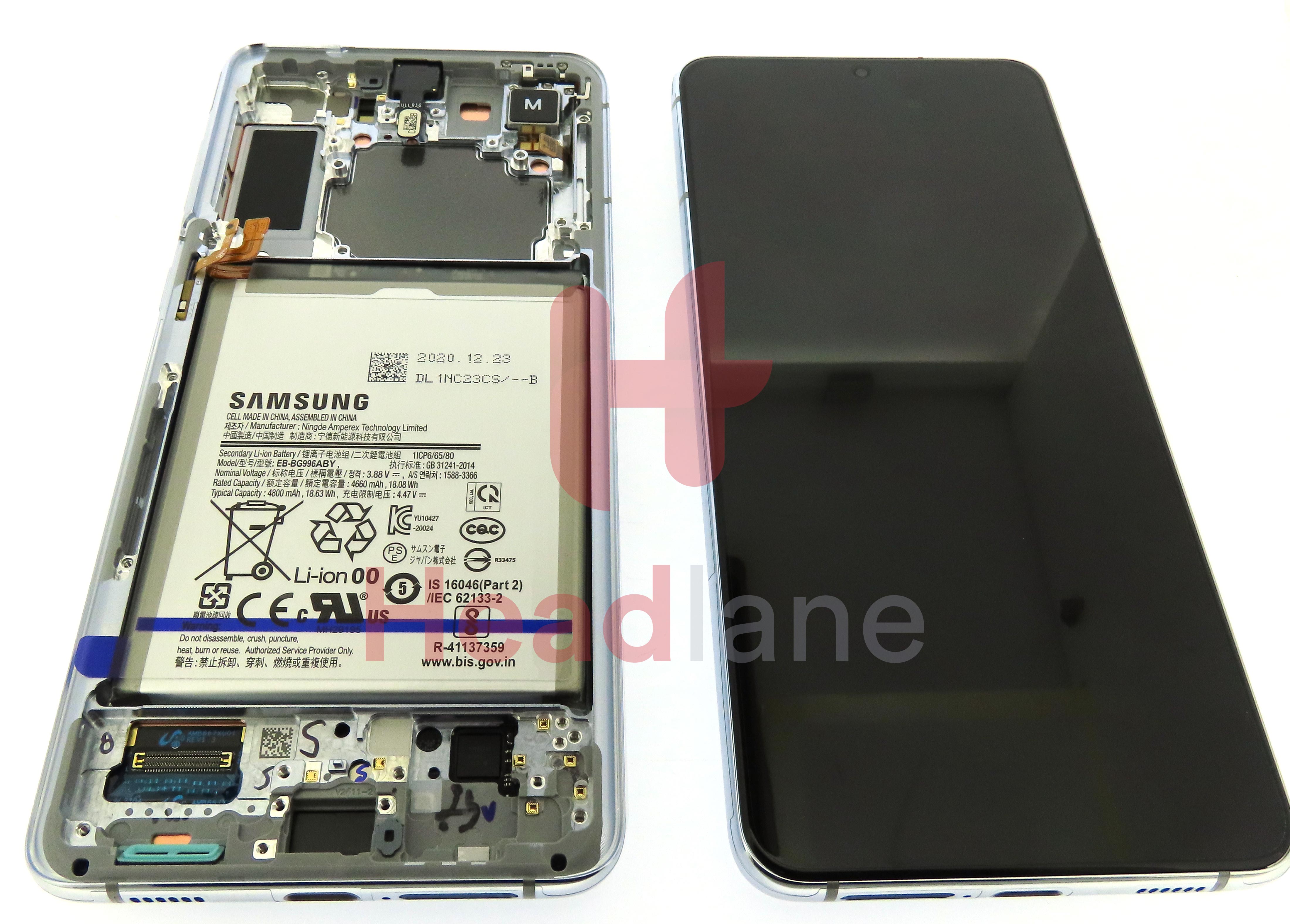 Samsung SM-G996 Galaxy S21+ 5G LCD Display / Screen + Touch + Battery - Phantom Silver