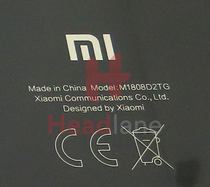 Xiaomi Mi 8 Lite Back / Battery Cover - Black