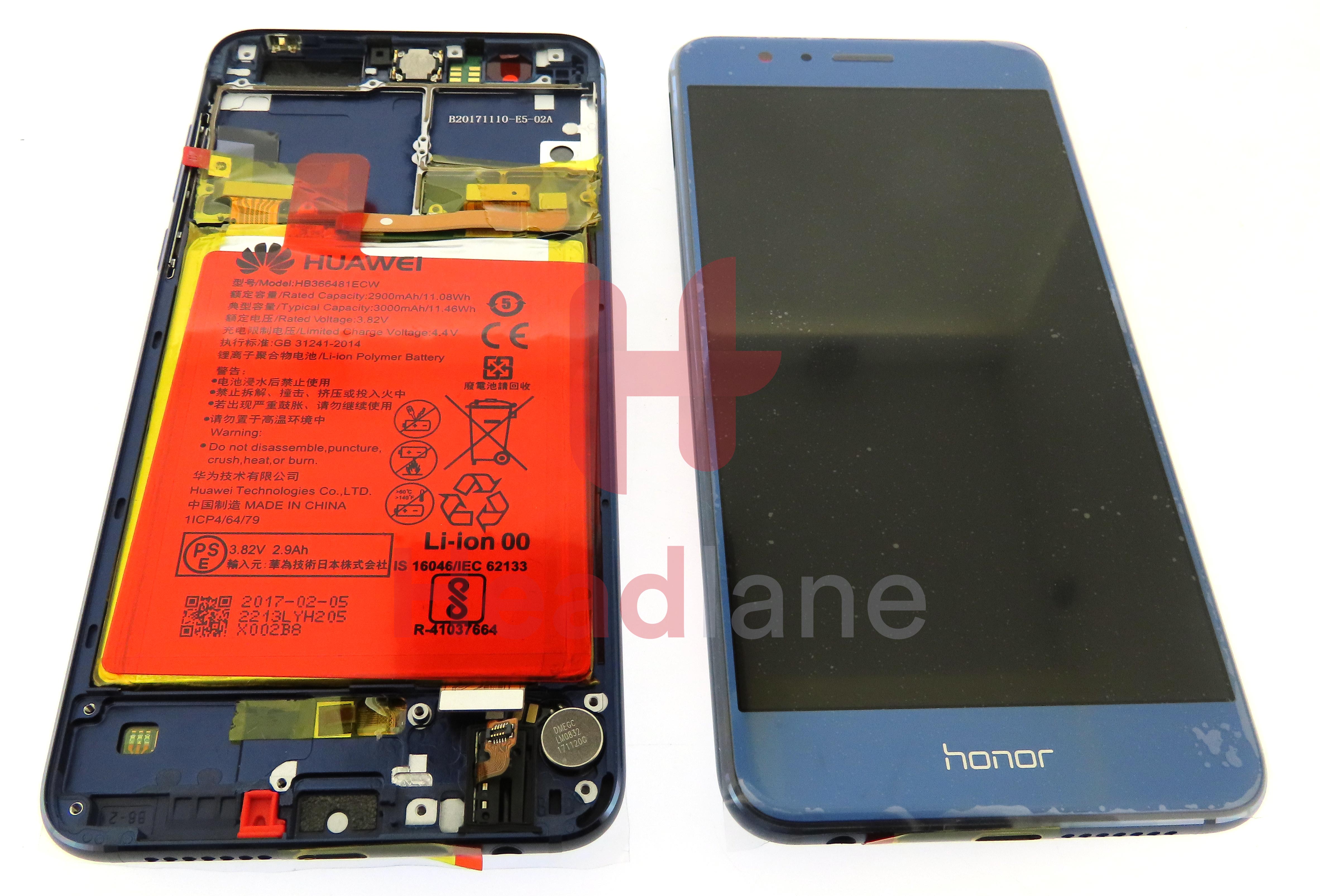 Huawei Honor 8 LCD Display / Screen + Touch + Battery - Blue
