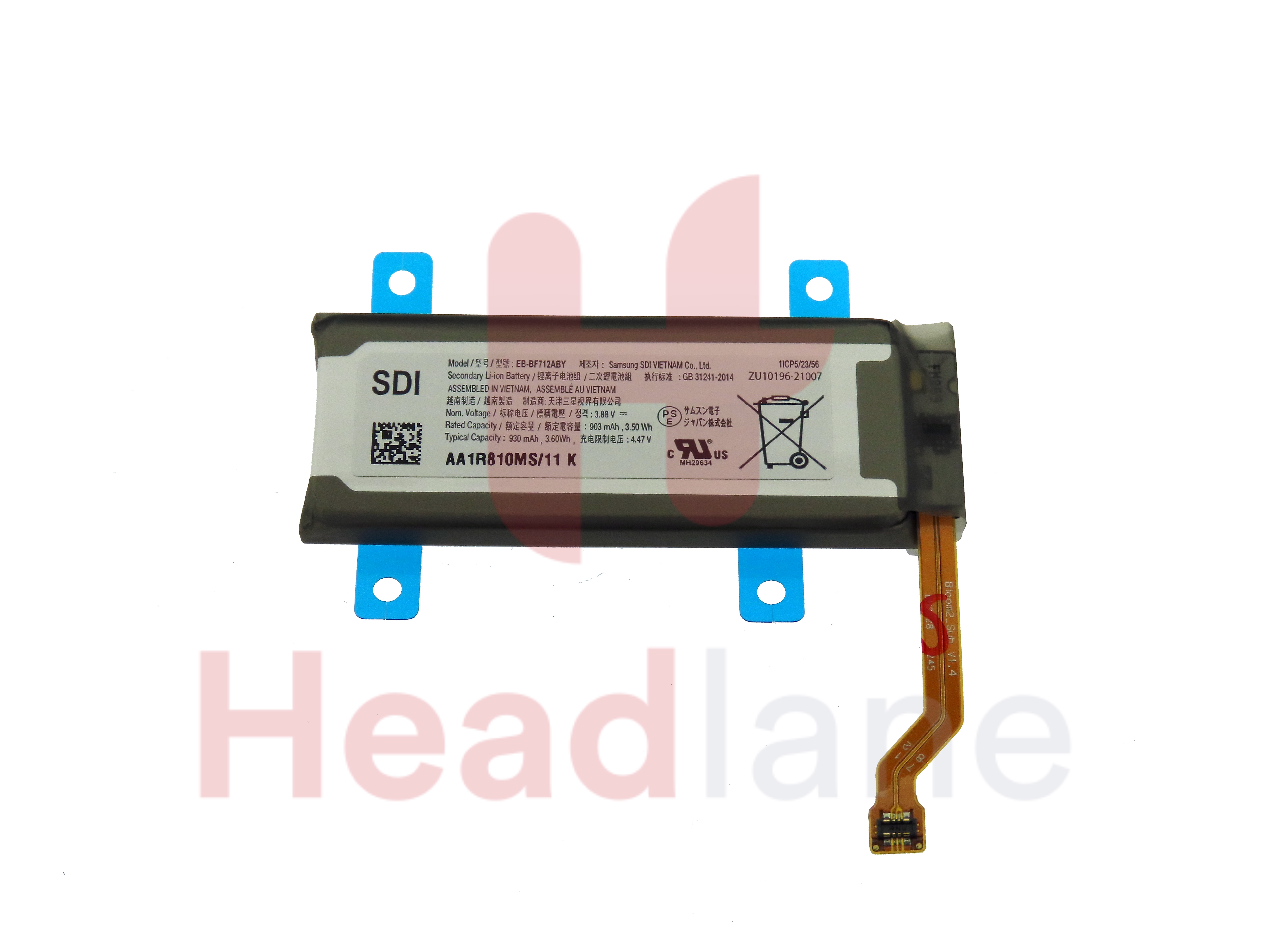 Samsung SM-F711 Galaxy Z Flip3 5G EB-BF712ABY Sub Battery (Samsung SDI)