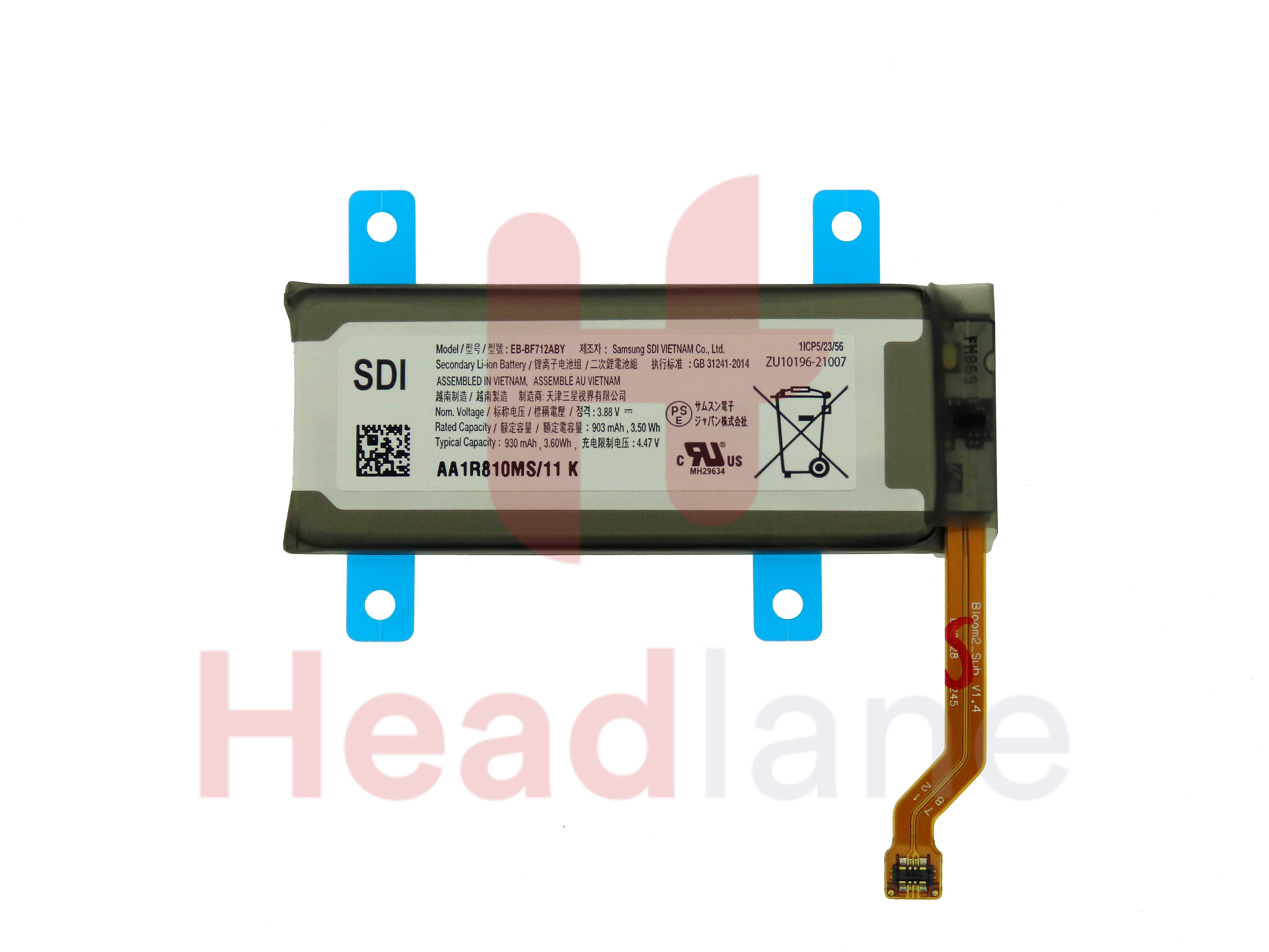 Samsung SM-F711 Galaxy Z Flip3 5G EB-BF712ABY Sub Battery (Samsung SDI)