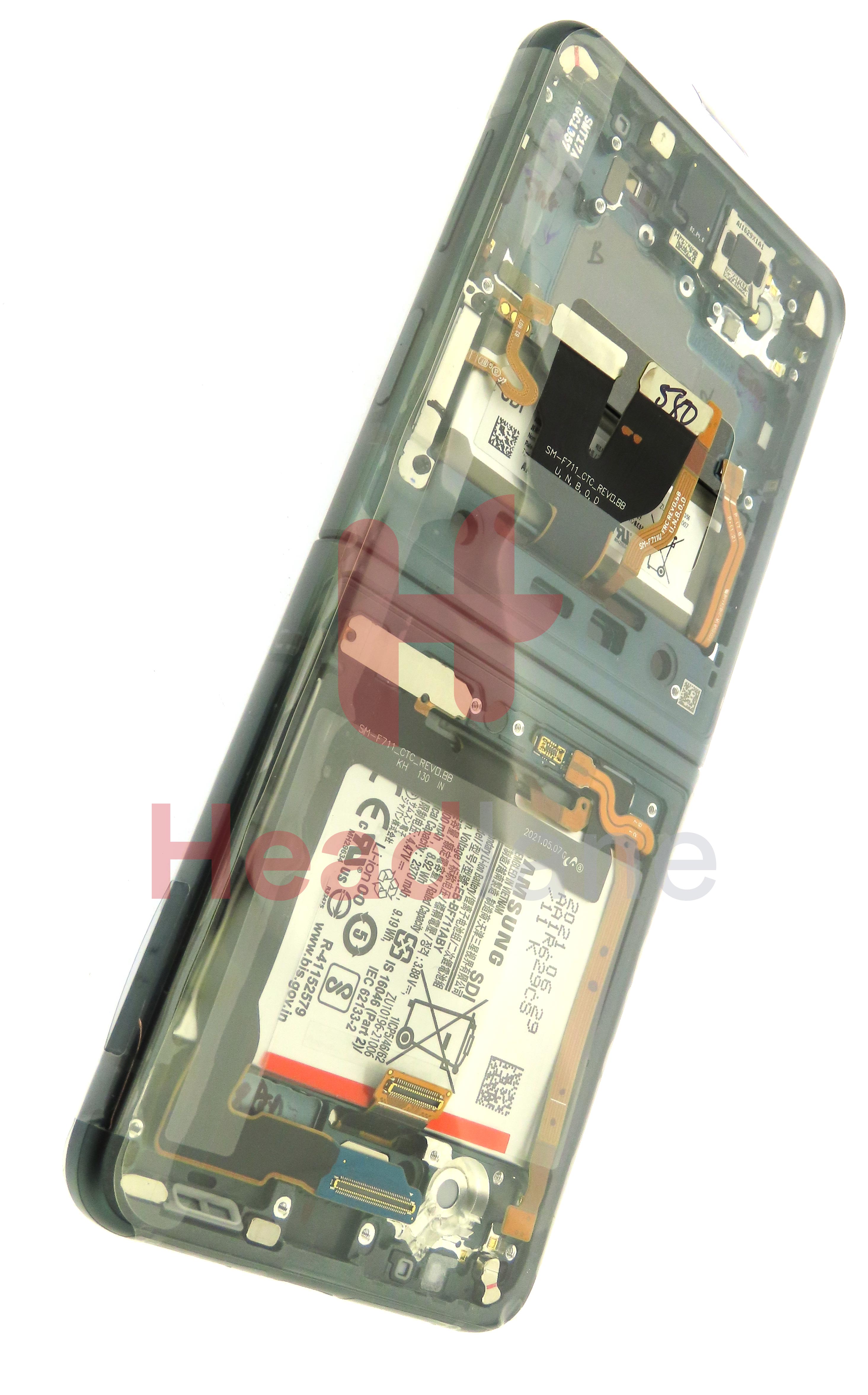 Samsung SM-F711 Galaxy Z Flip3 5G LCD Display / Screen + Touch + Battery - Green