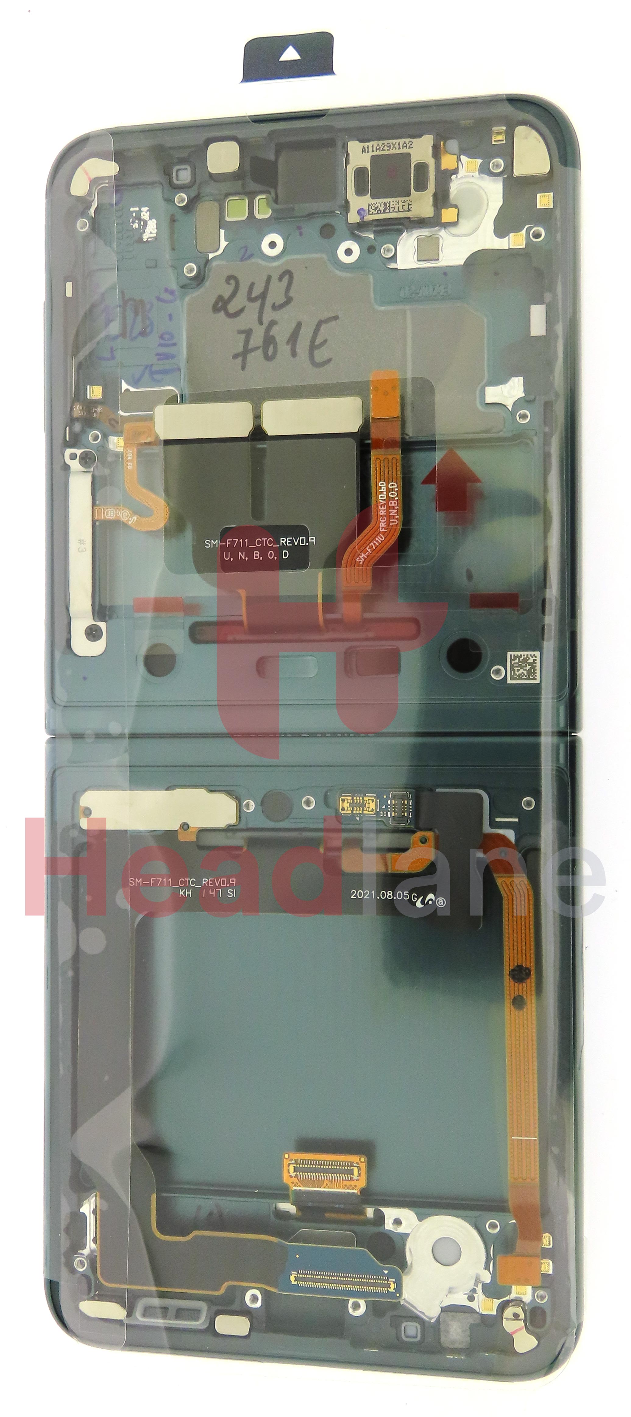 Samsung SM-F711 Galaxy Z Flip3 5G LCD Display / Screen + Touch - Green (No Camera)