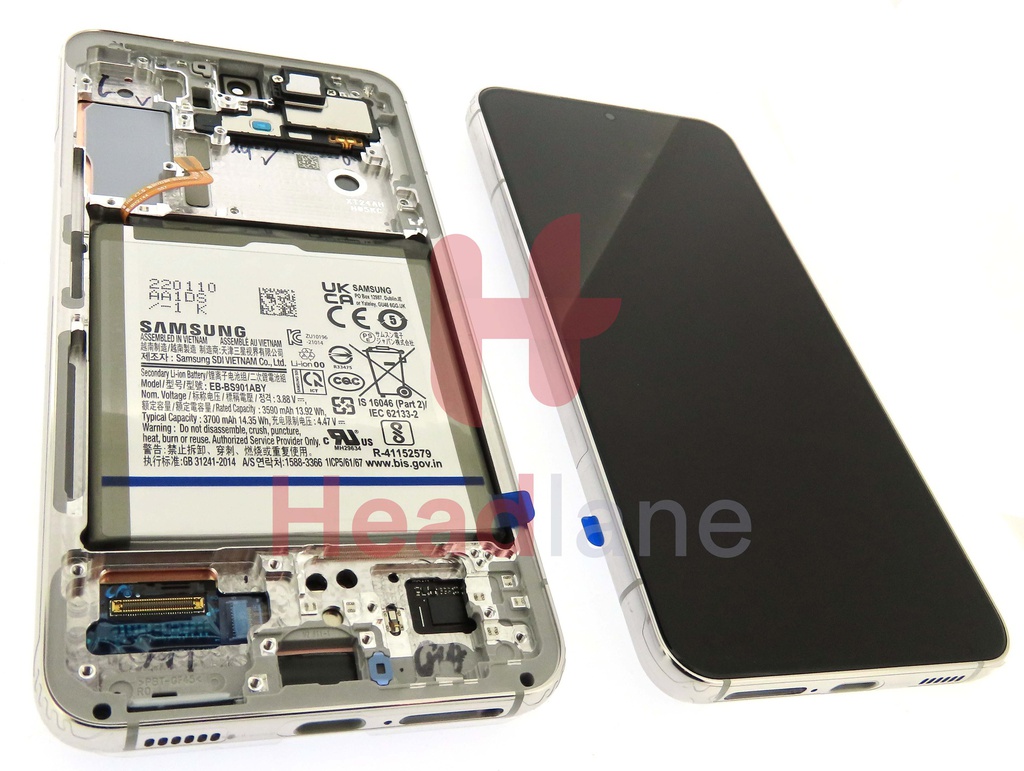 Samsung SM-S901 Galaxy S22 LCD Display / Screen + Touch + Battery - Phantom White