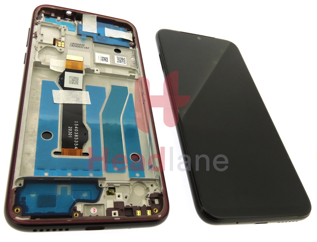Motorola XT2019 Moto G8 Plus LCD Display / Screen + Touch - Berry / Dark Red