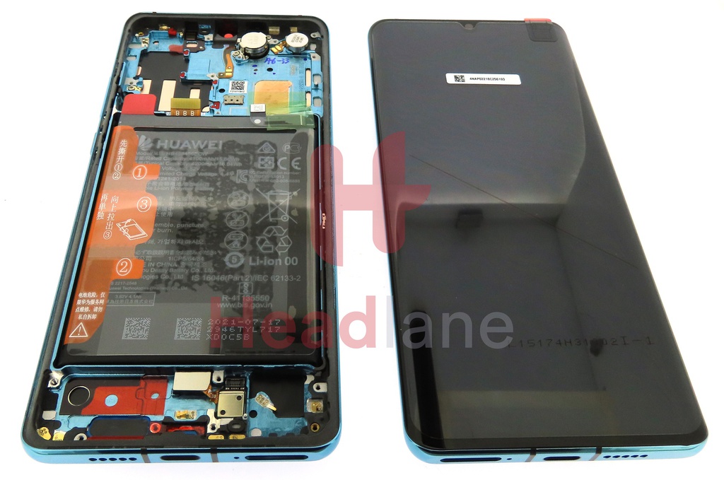 Huawei P30 Pro LCD Display / Screen + Touch + Battery Assembly - Aurora Blue