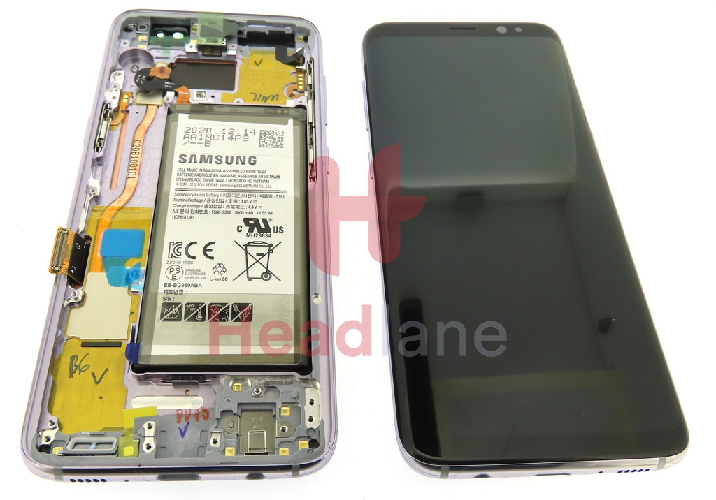 Samsung SM-G950 Galaxy S8 LCD Display / Screen + Touch + Battery - Ocrhid Grey