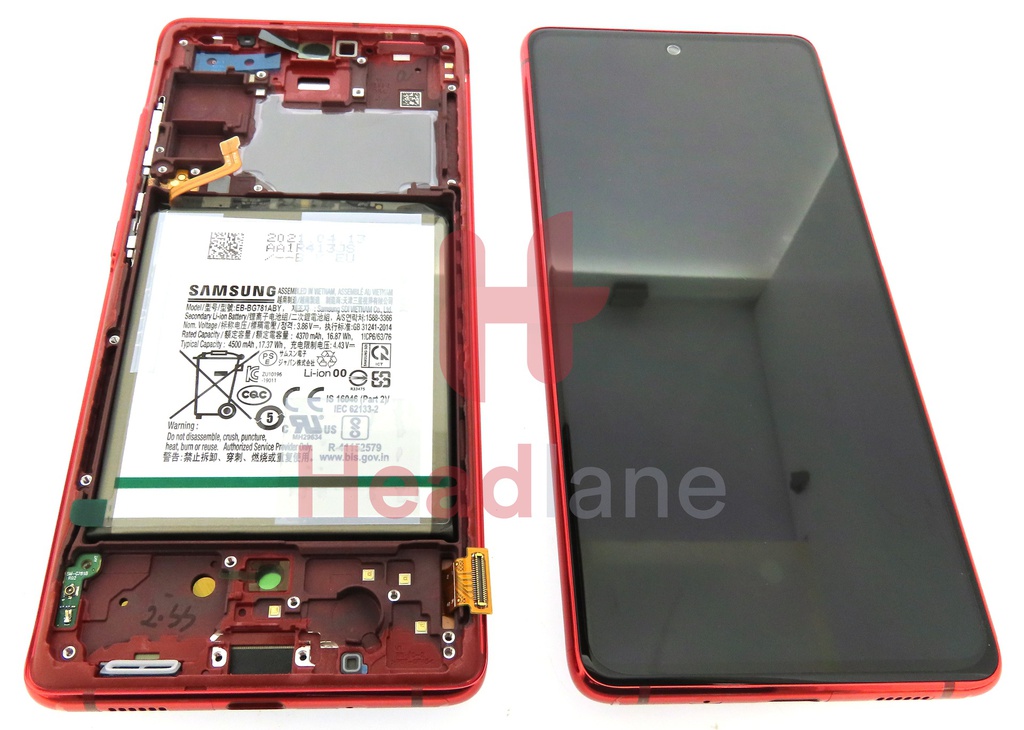 Samsung SM-G781 Galaxy S20 FE 5G LCD Display / Screen + Touch + Battery - Cloud Red