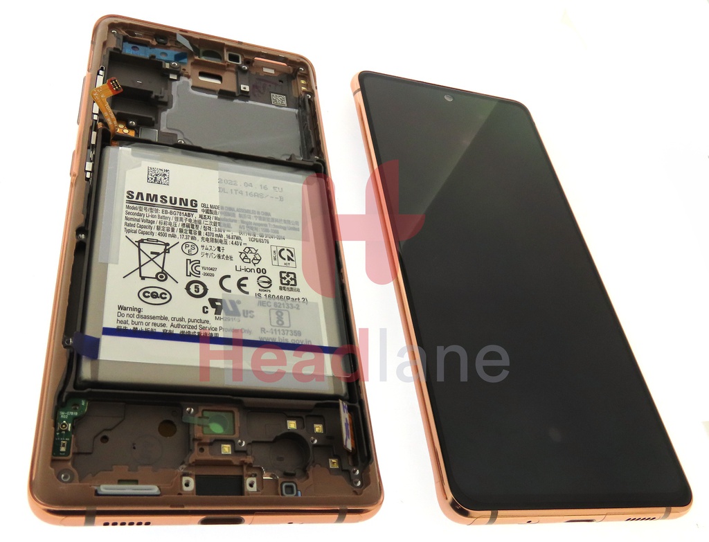 Samsung SM-G781 Galaxy S20 FE 5G LCD Display / Screen + Touch + Battery - Cloud Orange