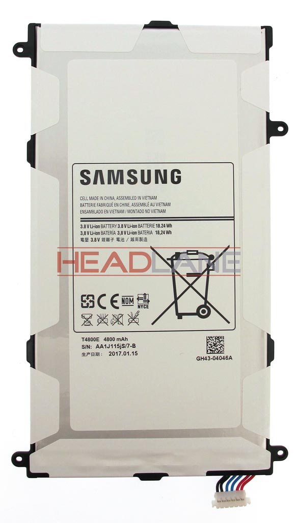 Samsung SM-T320 Galaxy Tab Pro 8.4" 4800mAh Battery