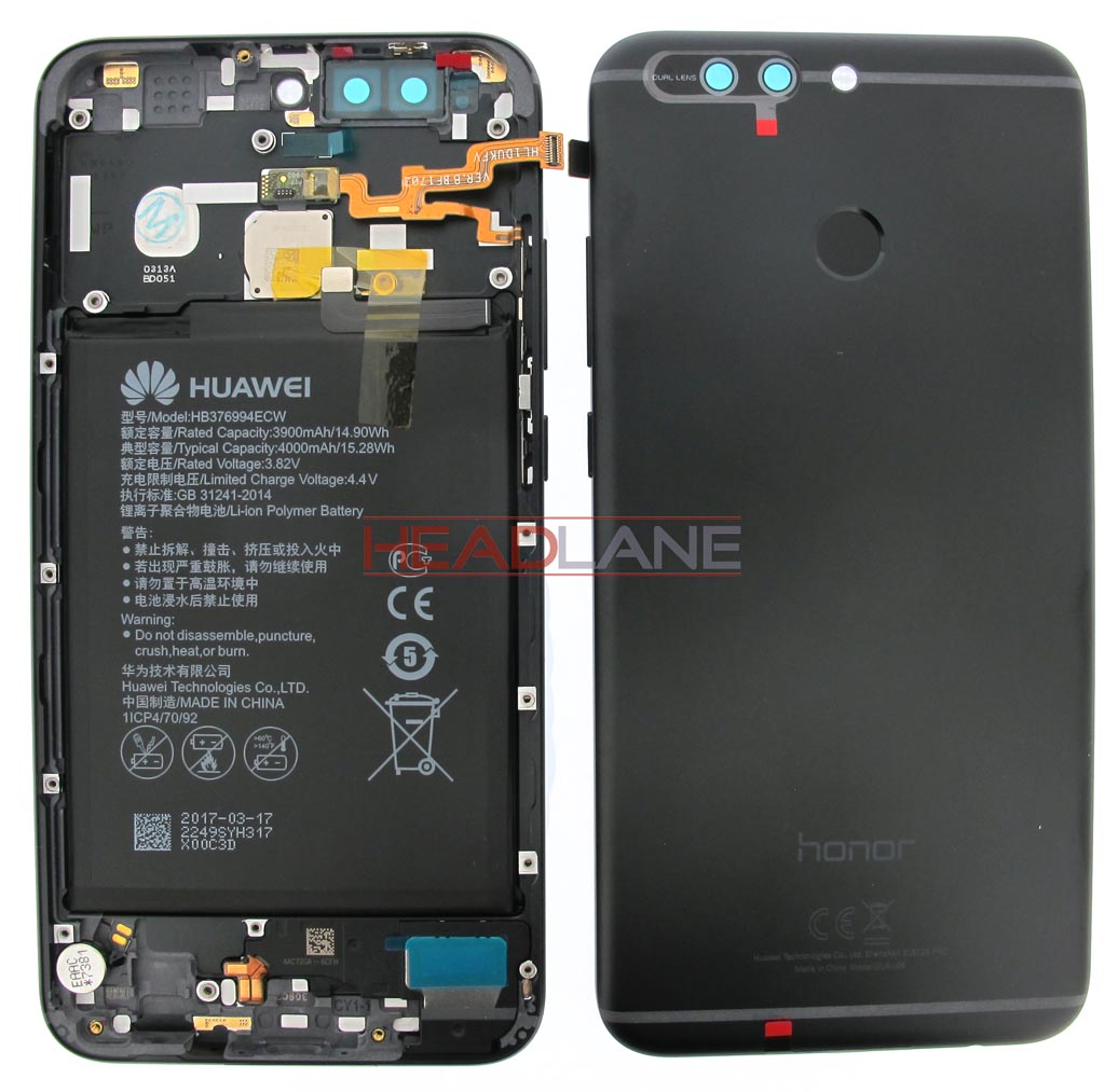 Huawei Honor 8 Pro Battery Cover - Midnight Black