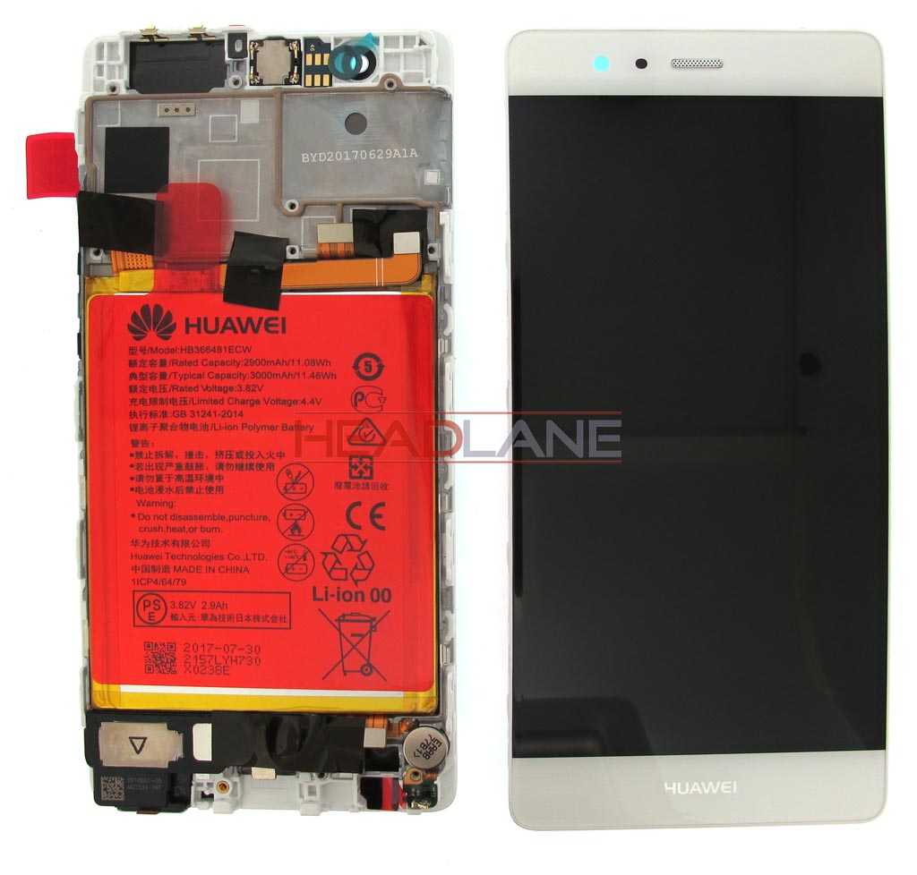 Huawei P9 LCD Display / Screen + Touch + Battery Assembly - White