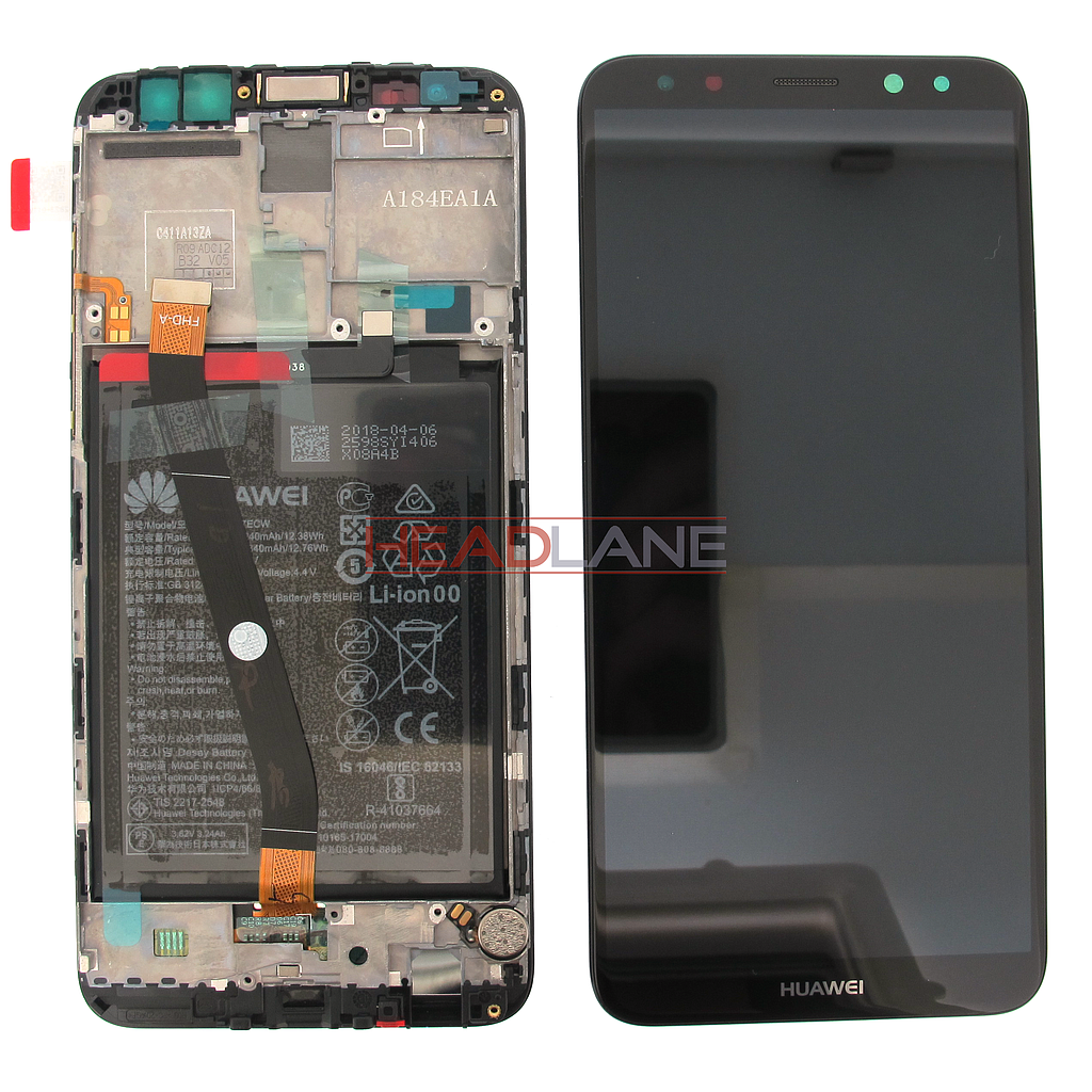 Huawei Mate 10 Lite LCD Display / Screen + Touch + Battery Assembly - Black
