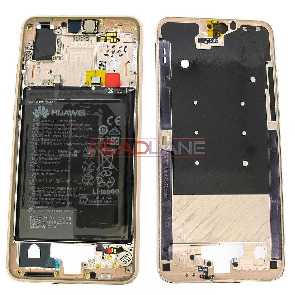 Huawei P20 Middle Cover / Chassis + Battery - Pink Gold