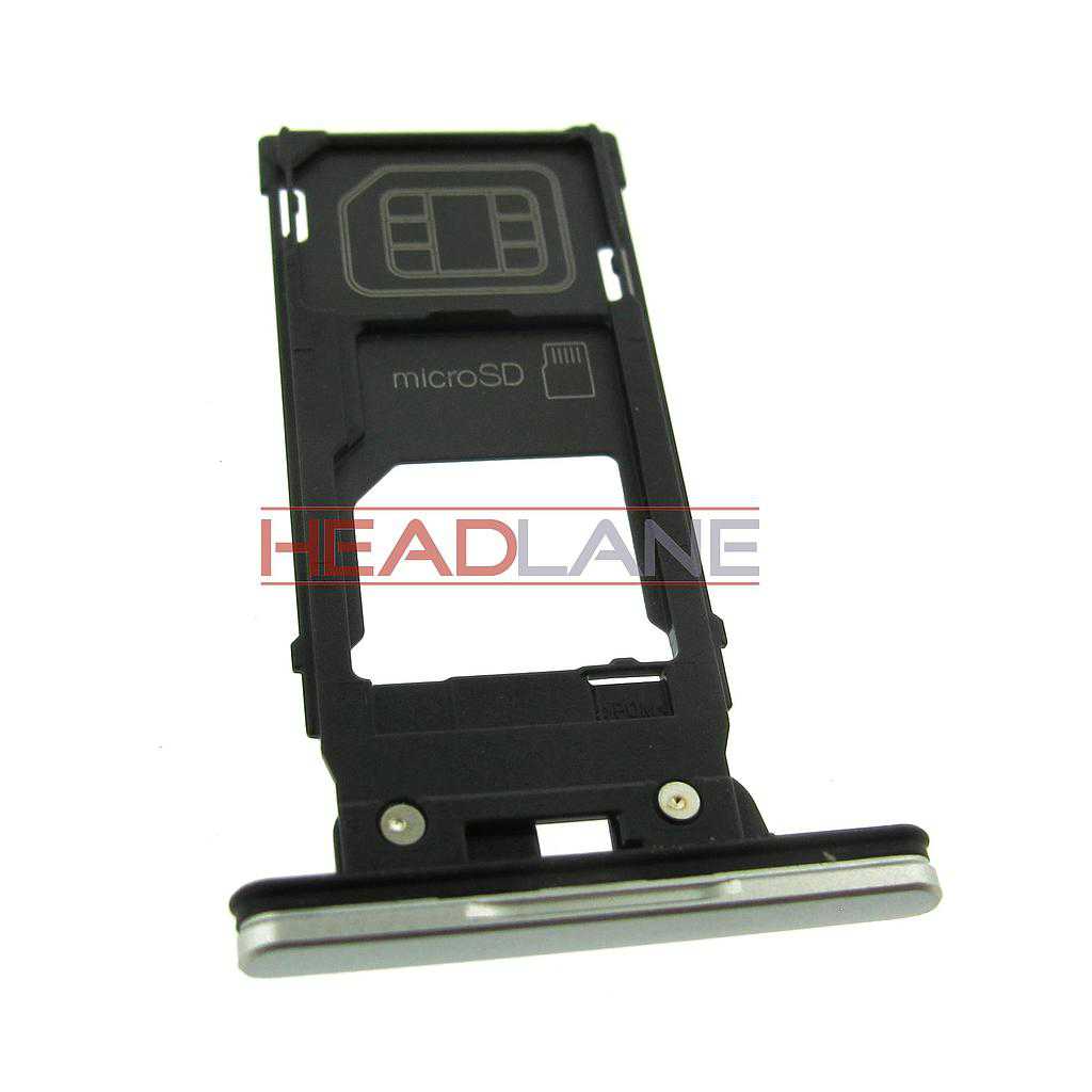 Sony H8266 Xperia XZ2 DUAL SIM Card Tray - White Silver