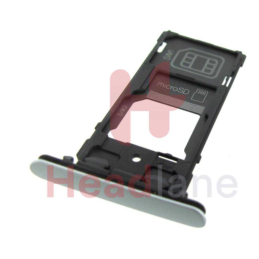 Sony H8324 Xperia XZ2 Compact DUAL SIM Card Tray - Silver