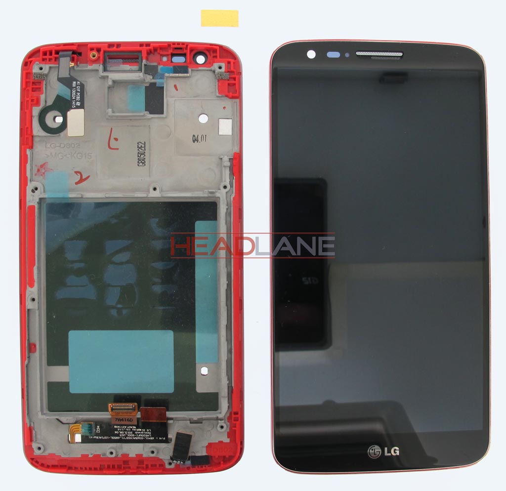 LG D802 G2 LCD Display / Screen + Touch - Red