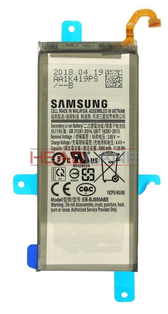 Samsung SM-J600 SM-A600 Galaxy J6 A6 (2018) EB-BJ800ABE 3000mAh Internal Battery