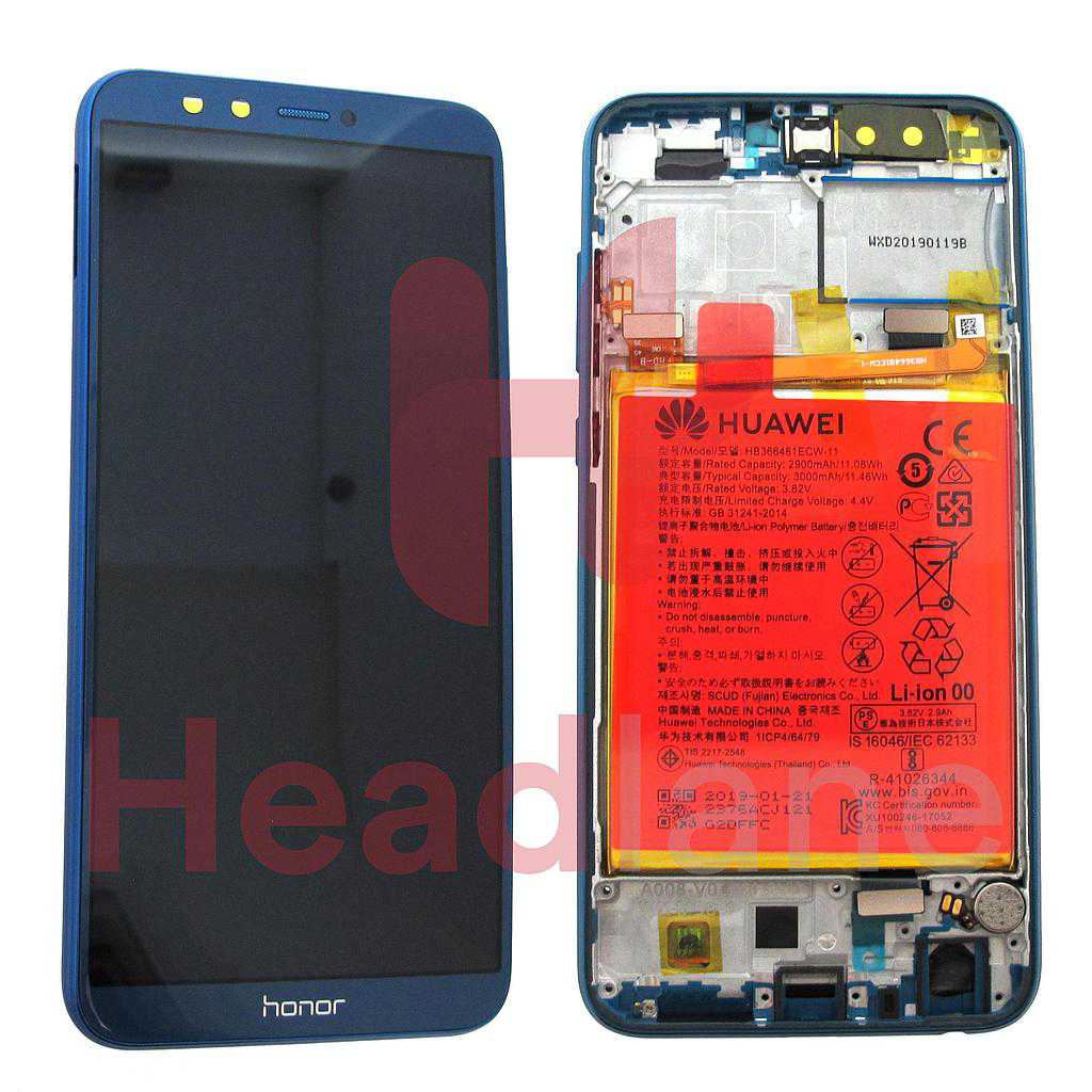Huawei Honor 9 Lite LCD Display / Screen + Touch + Battery Assembly - Blue