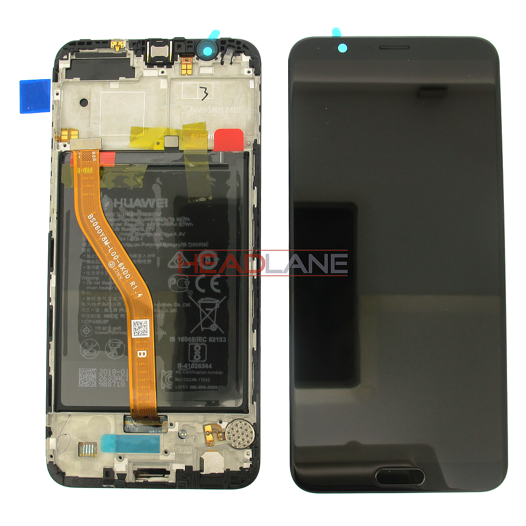 Huawei Honor View 10 LCD Display / Screen + Touch + Battery Assembly - Black