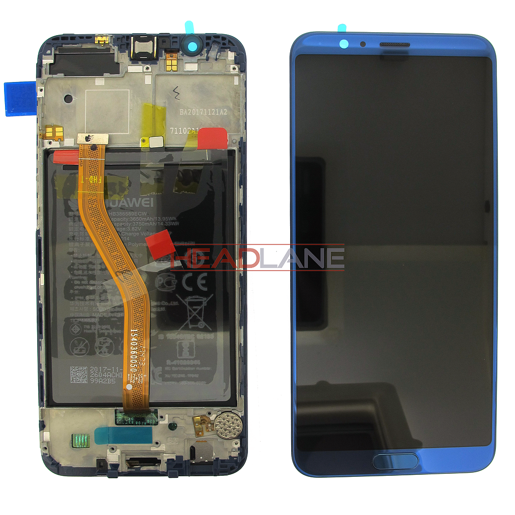 Huawei Honor View 10 LCD Display / Screen + Touch + Battery Assembly - Blue