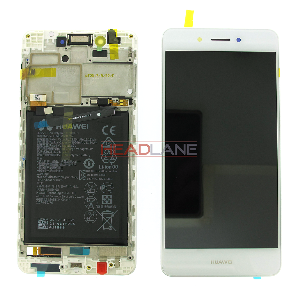 Huawei Nova Smart LCD Display / Screen + Touch + Battery Assembly - White