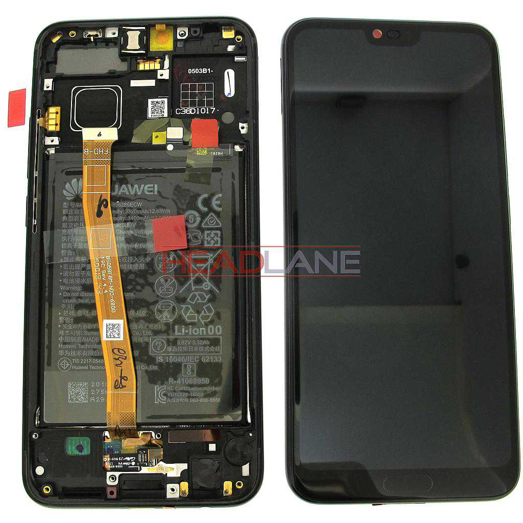 Huawei Honor 10 LCD Display / Screen + Touch + Battery Assembly - Black