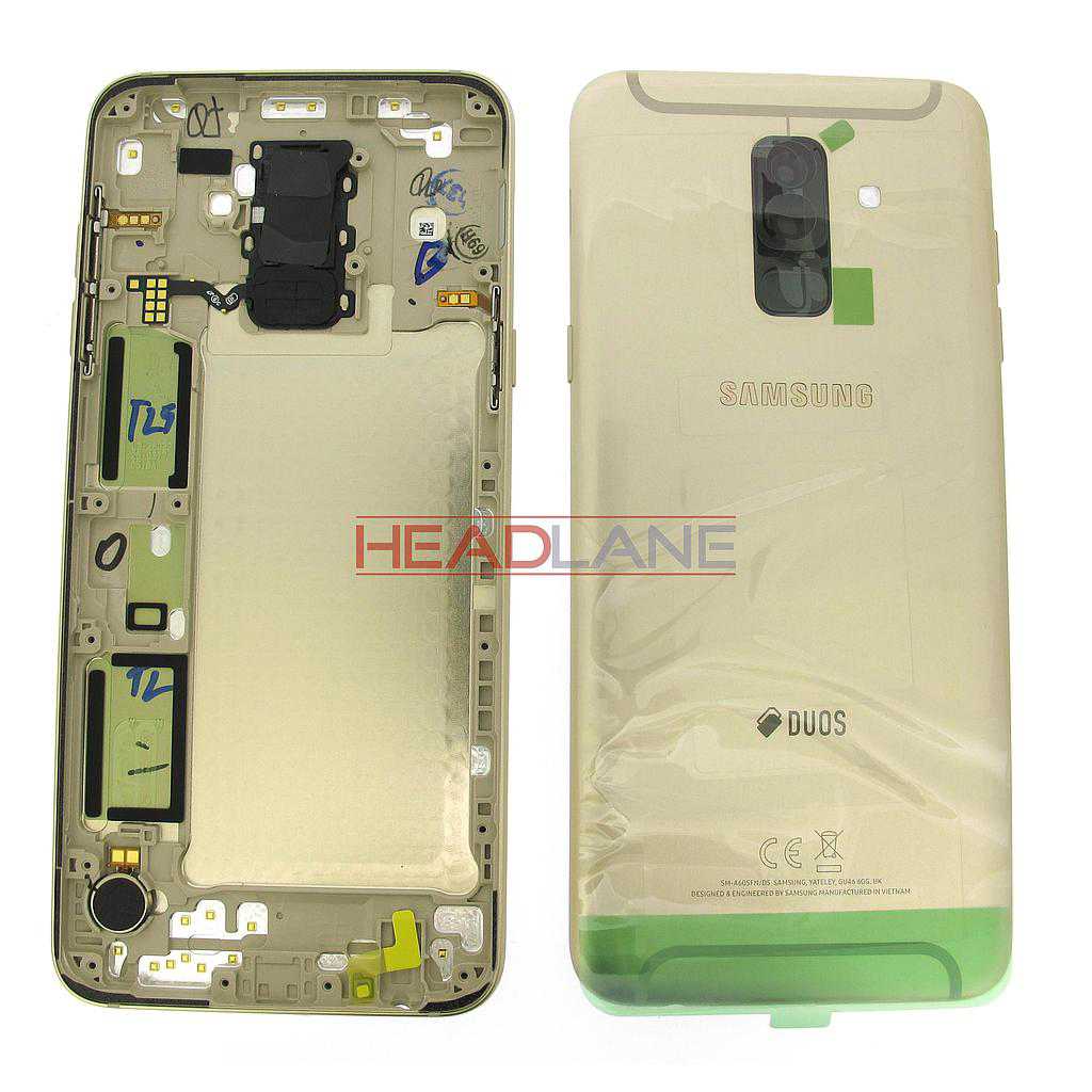 Samsung SM-A605 Galaxy A6+ (2018) DUOS Battery Cover - Gold