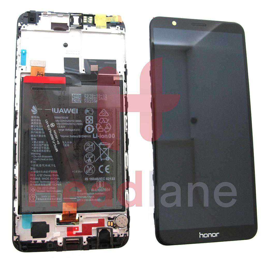 Huawei Honor 7X LCD Display / Screen + Touch + Battery - Black
