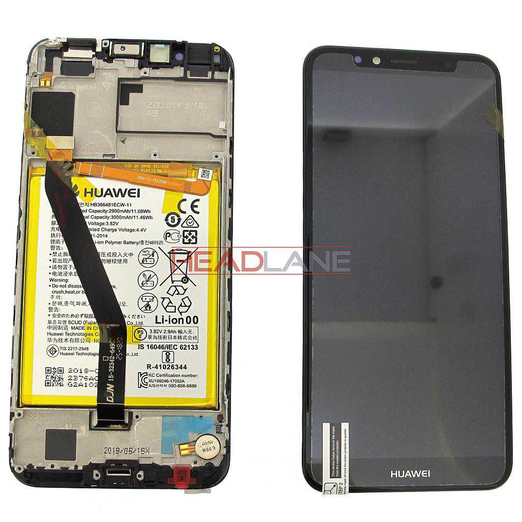 Huawei Y6 (2018) LCD Display / Screen + Touch + Battery Assembly - Black