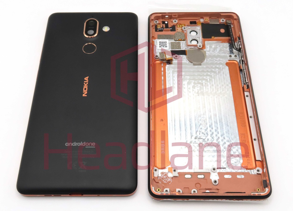 Nokia TA-1055 7 Plus Back / Battery Cover - Black