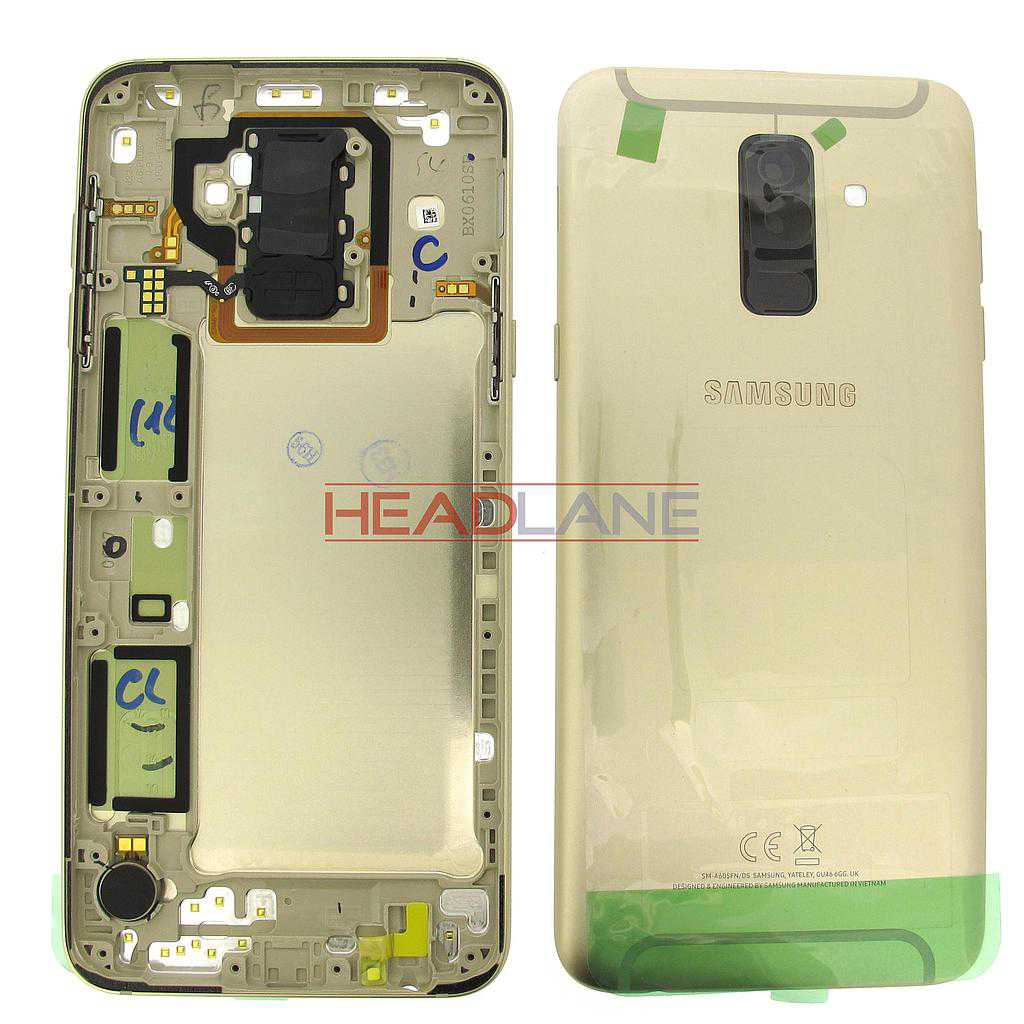 Samsung SM-A605 Galaxy A6+ (2018) Battery Cover - Gold