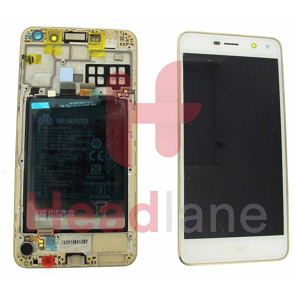 Huawei Y5 (2017) LCD Display / Screen + Touch - Gold / White