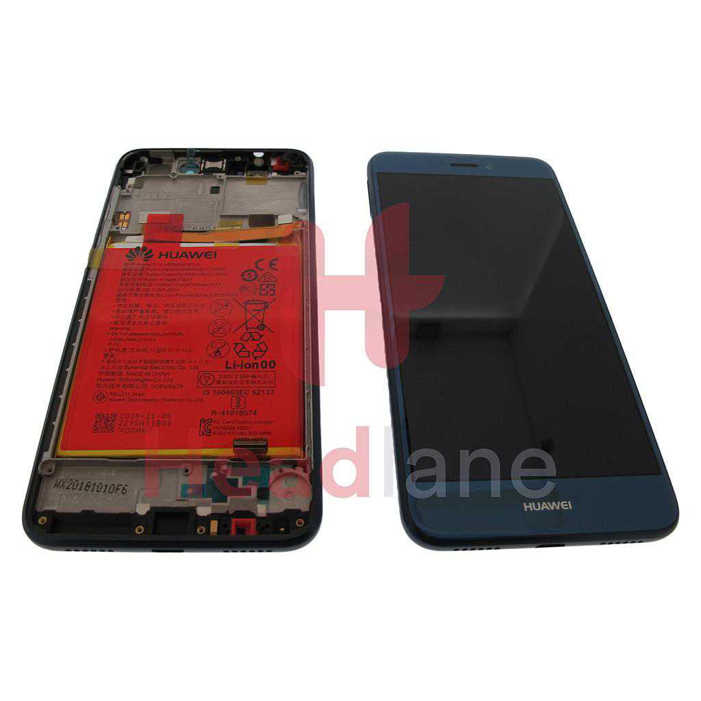 Huawei P8 Lite (2017) LCD Display / Screen + Touch + Battery Assembly - Blue