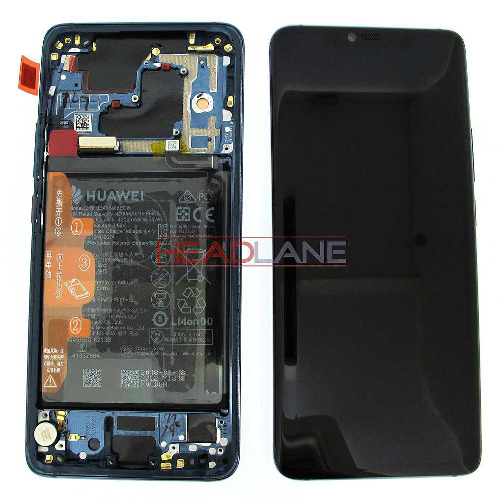 Huawei Mate 20 Pro LCD Display / Screen + Touch + Battery Assembly - Midnight Blue